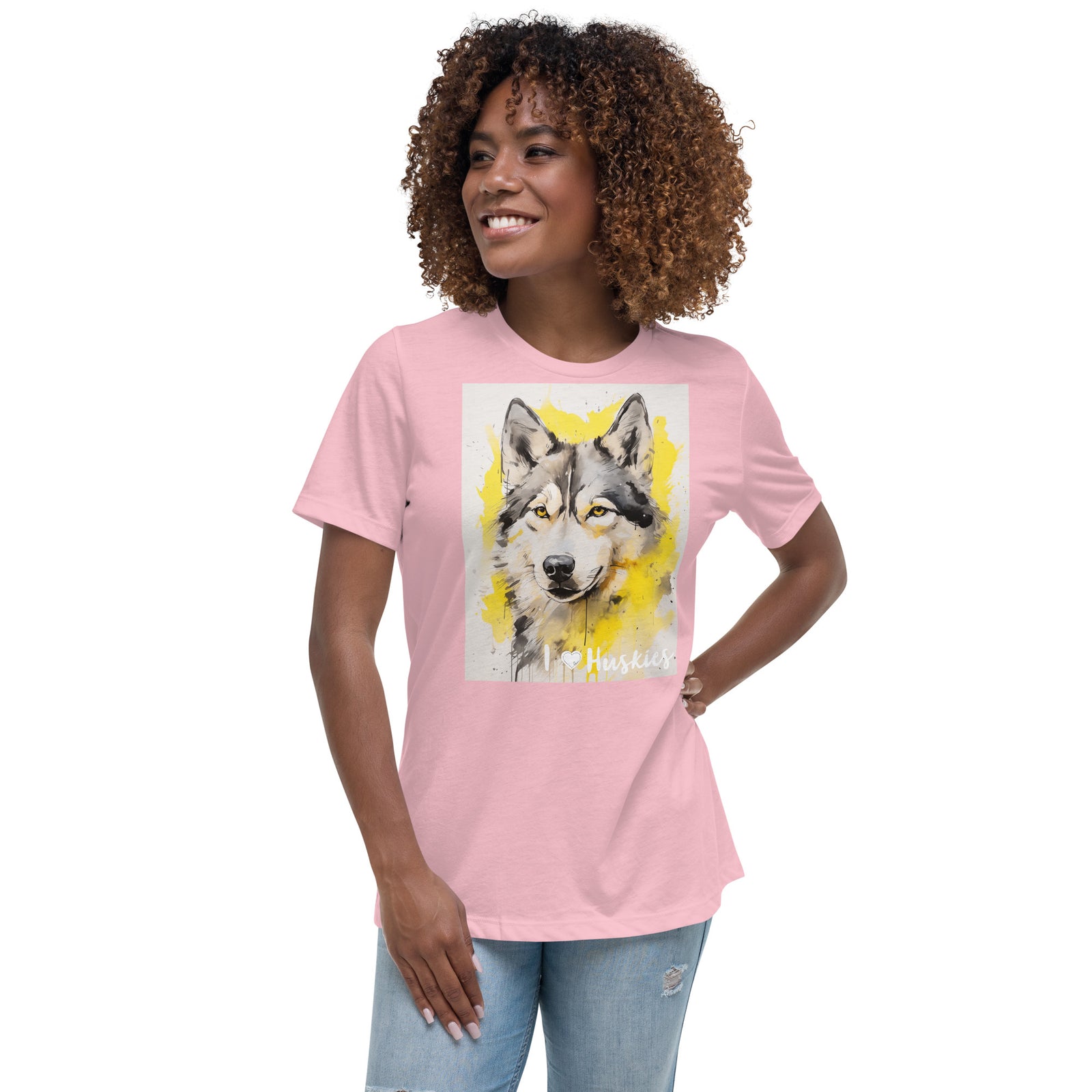 Women's Relaxed T-Shirt - I ❤ Dogs - Siberian Husky