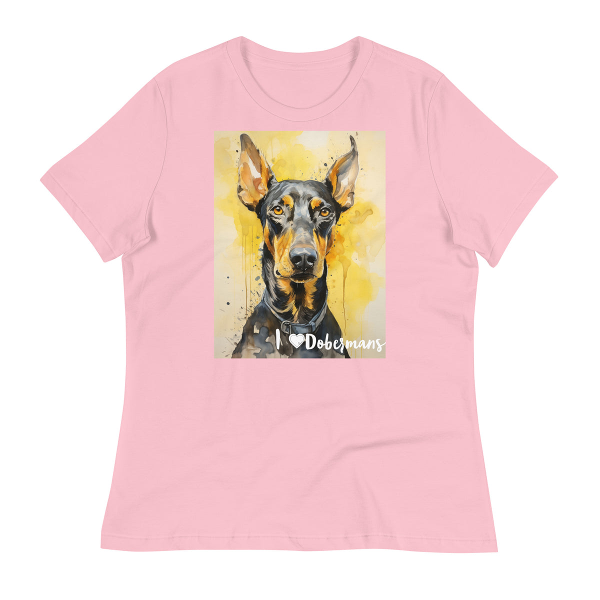 Women's Relaxed T-Shirt - I ❤ Dogs - Doberman Pinscher