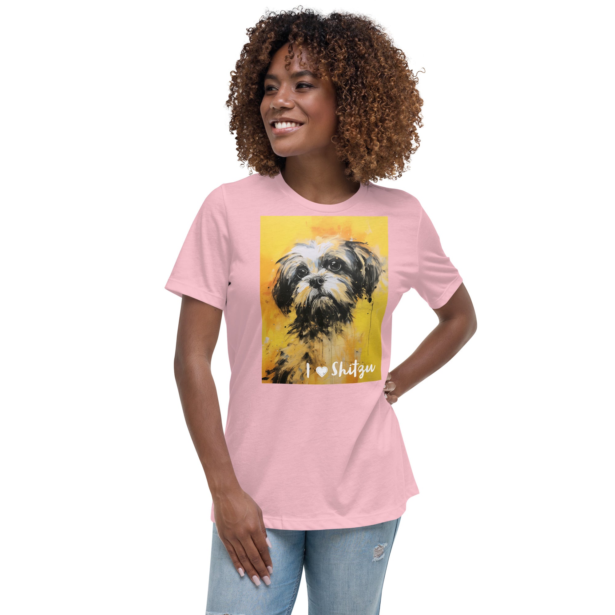 Women's Relaxed T-Shirt - I ❤ Dogs - Shih Tzu