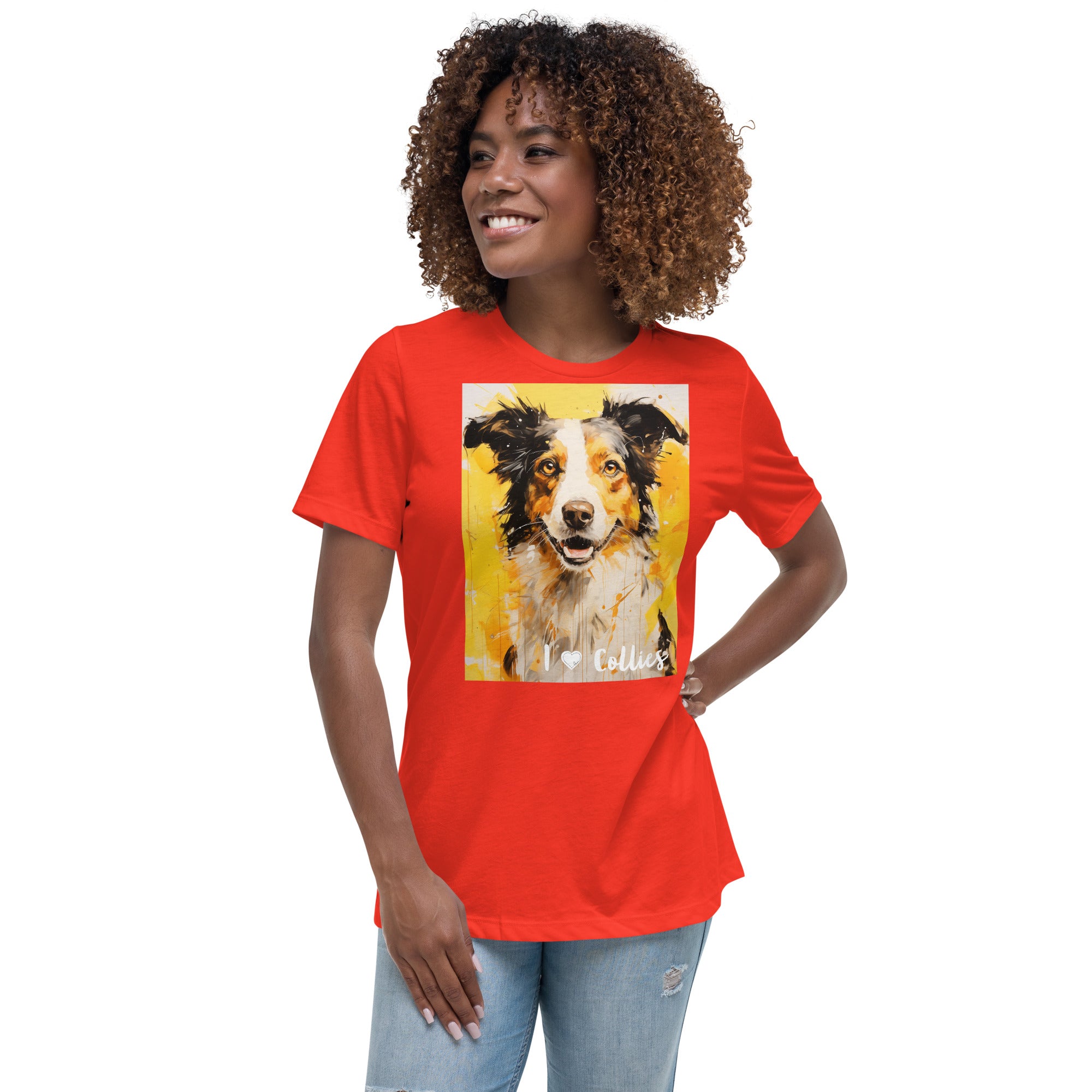 Women's Relaxed T-Shirt - I ❤ Dogs - Border Collie