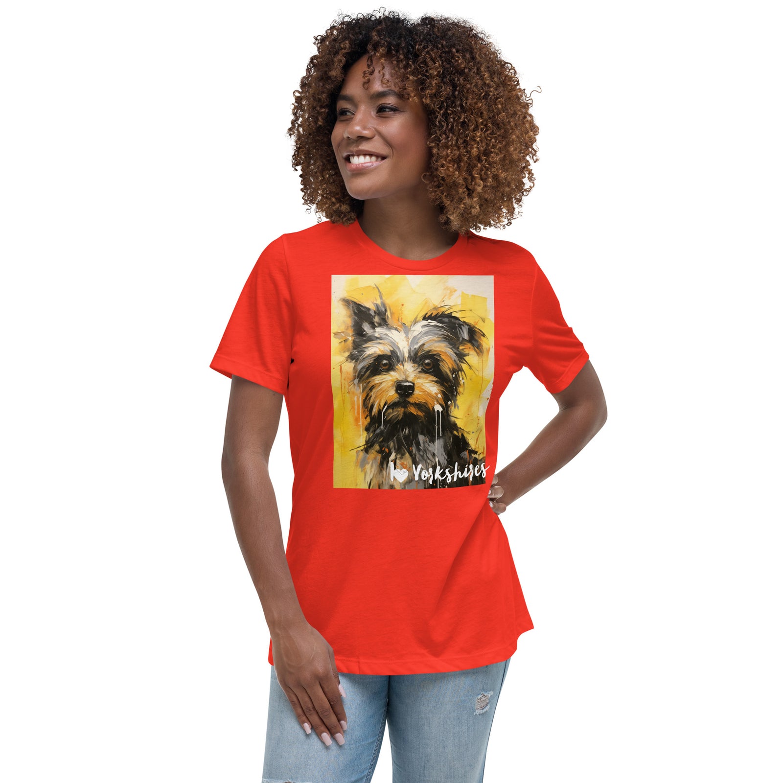 Women's Relaxed T-Shirt - I ❤ Dogs - Yorkshire Terrier