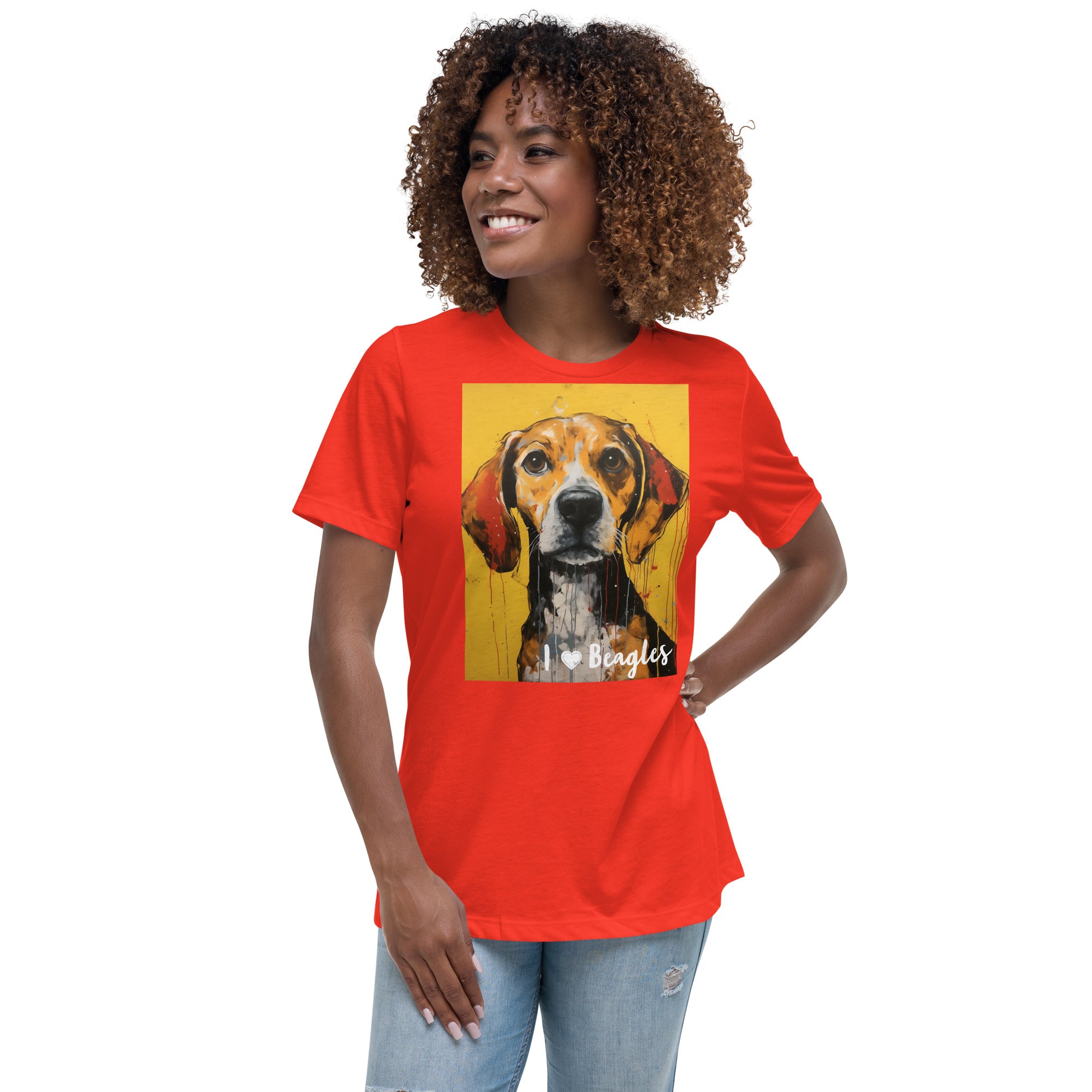 Women's Relaxed T-Shirt - I ❤ Dogs - Beagle