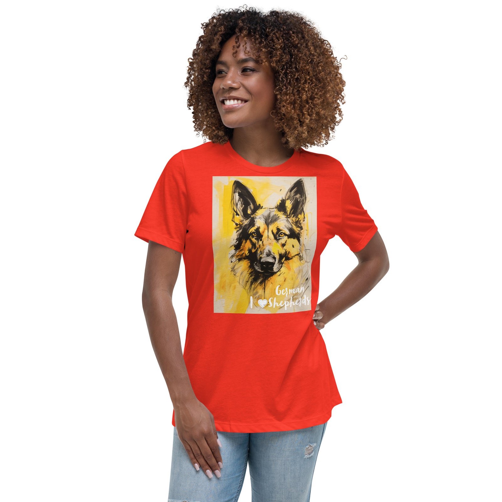 Women's Relaxed T-Shirt - I ❤ Dogs - German Shepherd