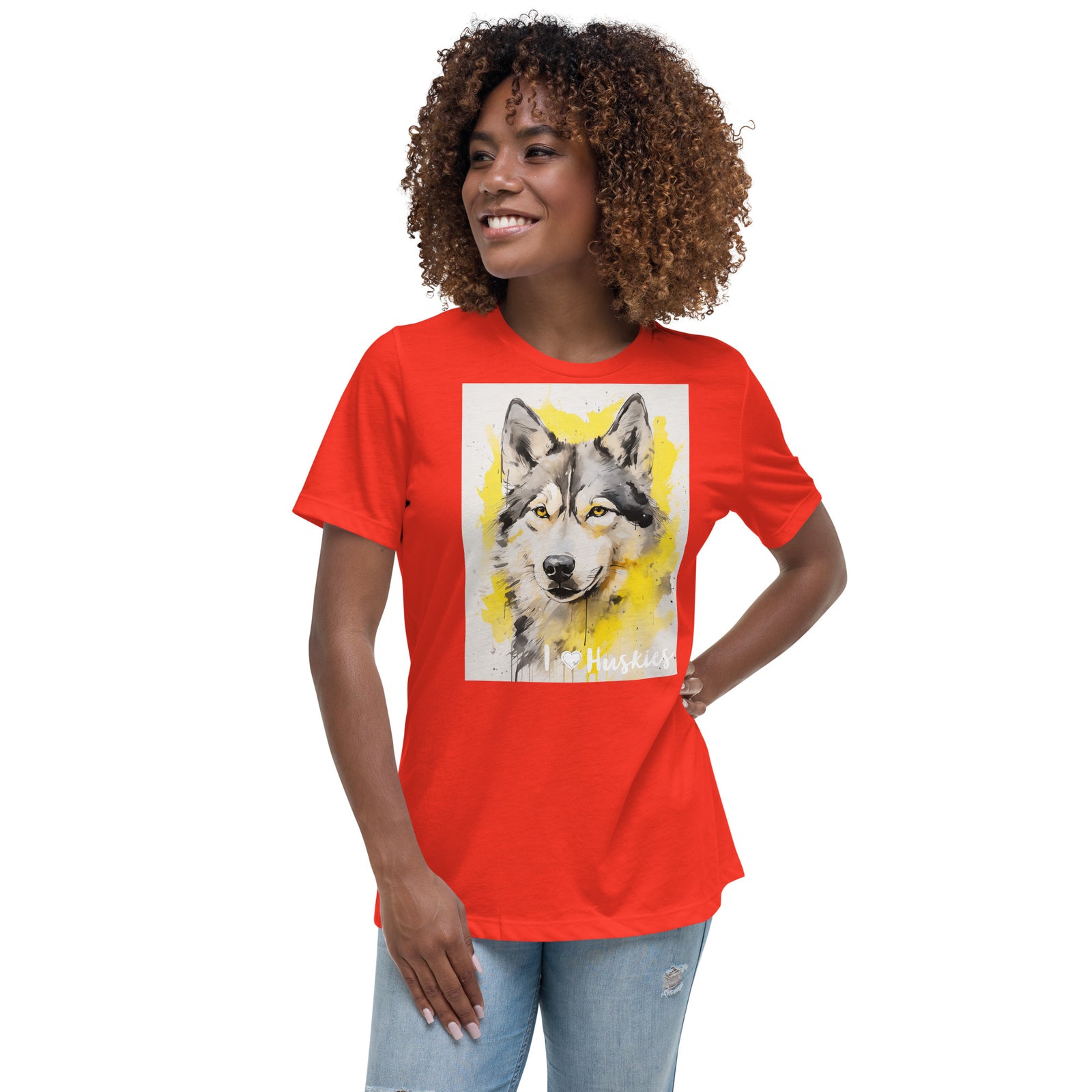 Women's Relaxed T-Shirt - I ❤ Dogs - Siberian Husky