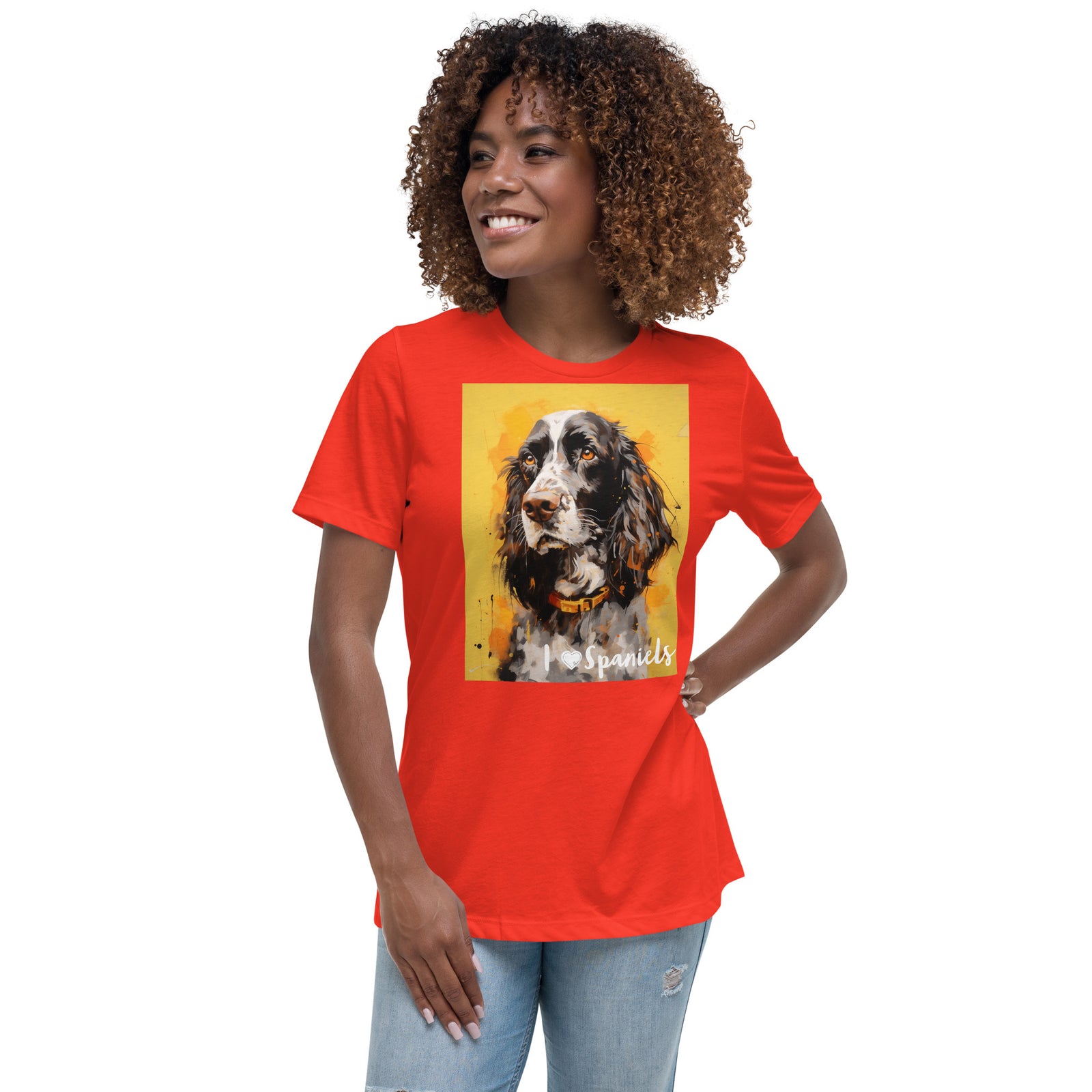 Women's Relaxed T-Shirt - I ❤ Dogs - Cocker Spaniel (American)