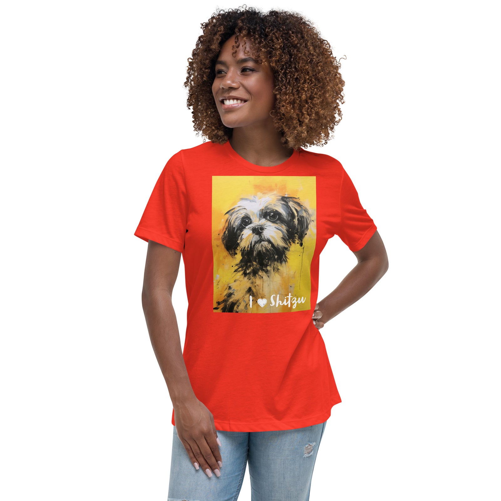 Women's Relaxed T-Shirt - I ❤ Dogs - Shih Tzu