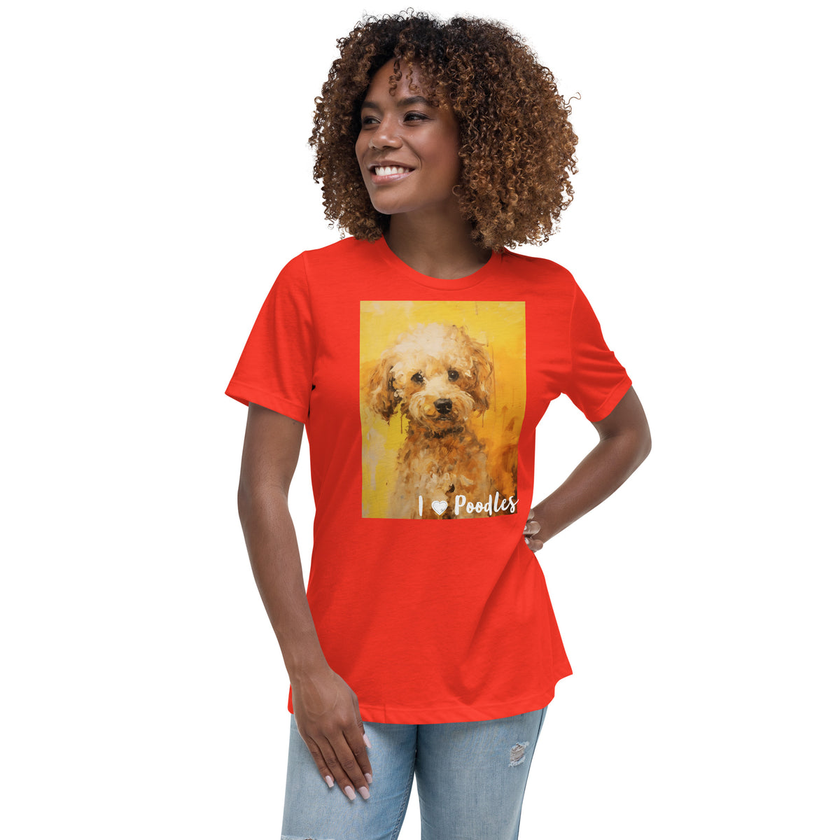 Women's Relaxed T-Shirt - I ❤ Dogs - Poodle