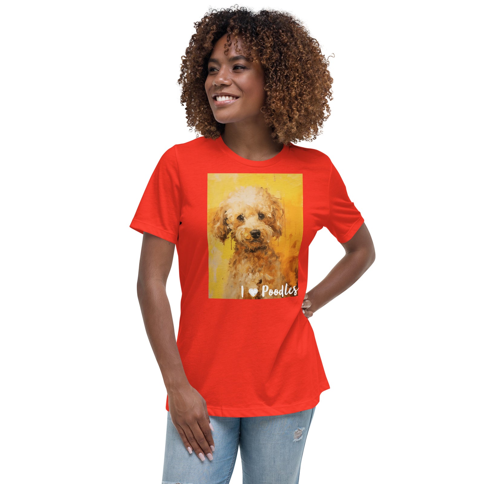 Women's Relaxed T-Shirt - I ❤ Dogs - Poodle
