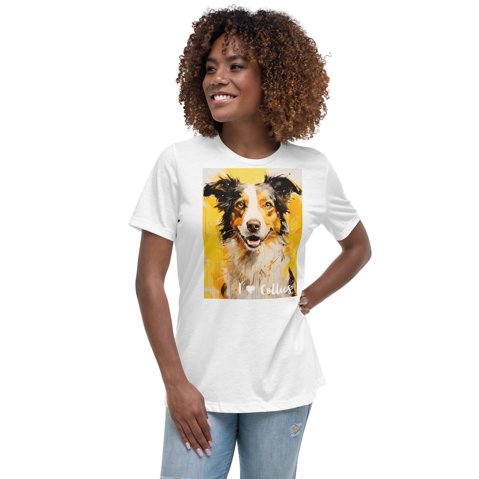 Women's Relaxed T-Shirt - I ❤ Dogs - Border Collie