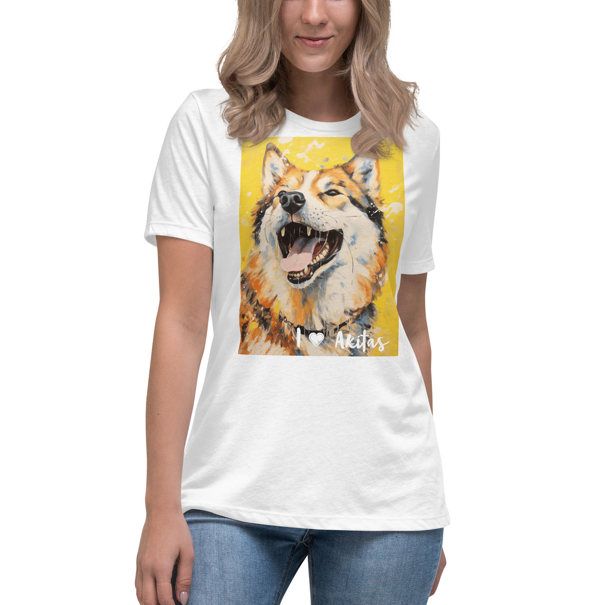 Women's Relaxed T-Shirt - I ❤ Dogs - Akita