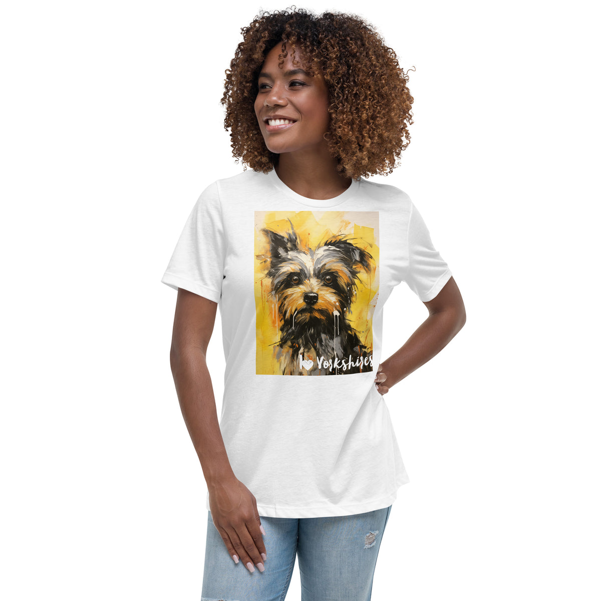 Women's Relaxed T-Shirt - I ❤ Dogs - Yorkshire Terrier