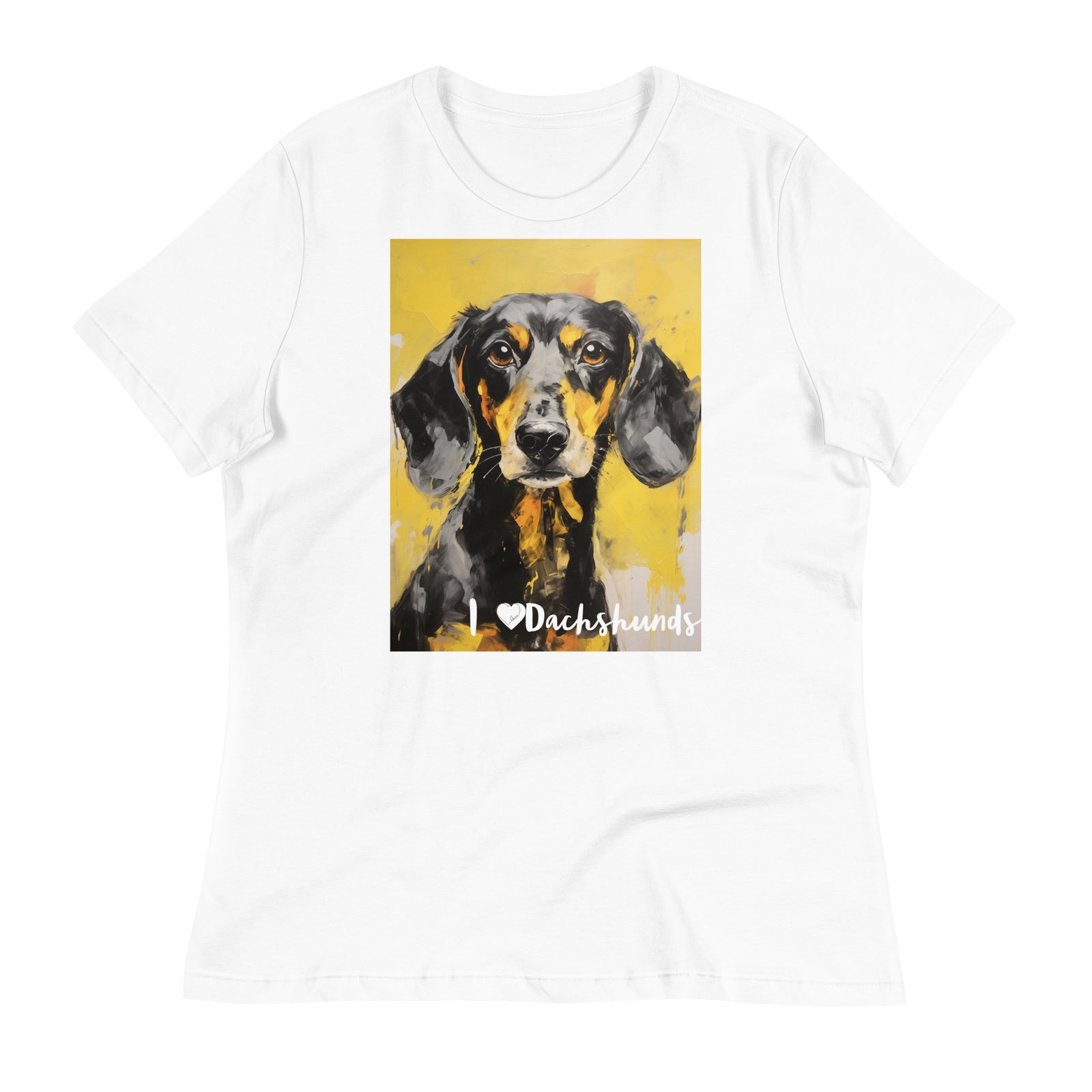 Women's Relaxed T-Shirt - I ❤ Dogs - Dachshund