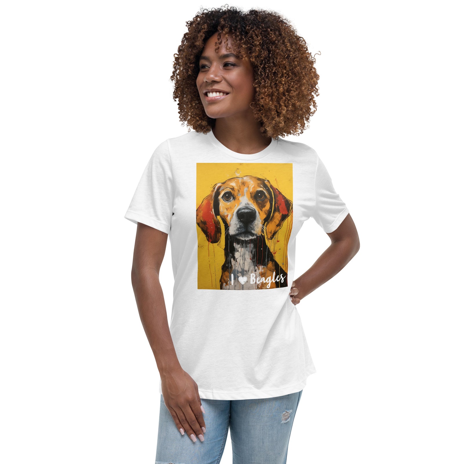Women's Relaxed T-Shirt - I ❤ Dogs - Beagle