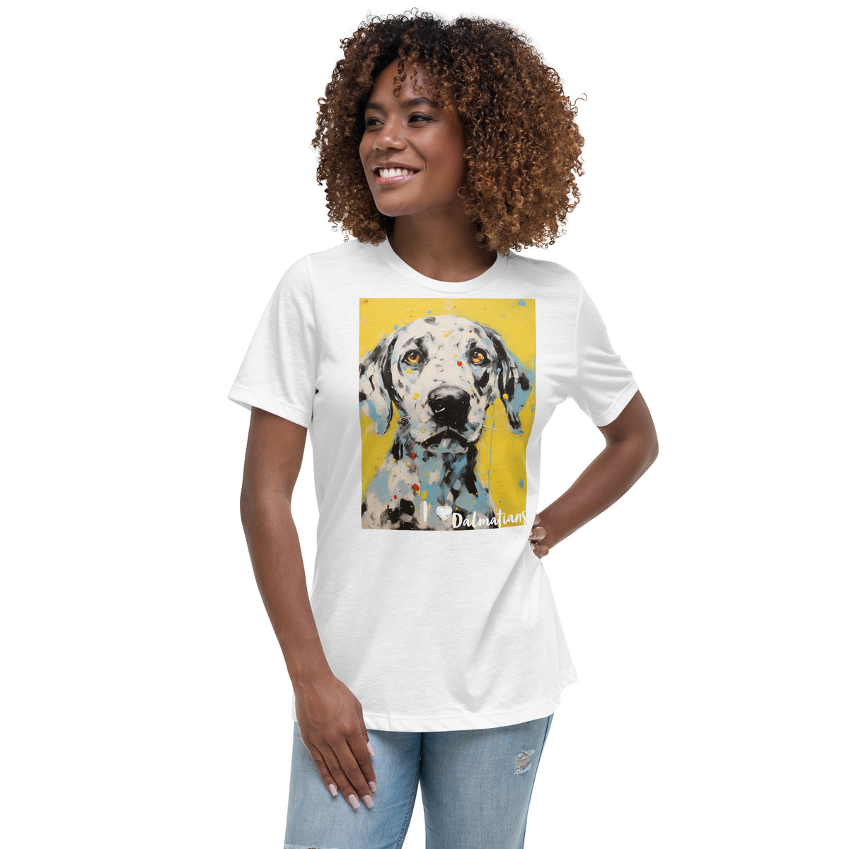 Women's Relaxed T-Shirt - I ❤ Dogs - Dalmatian