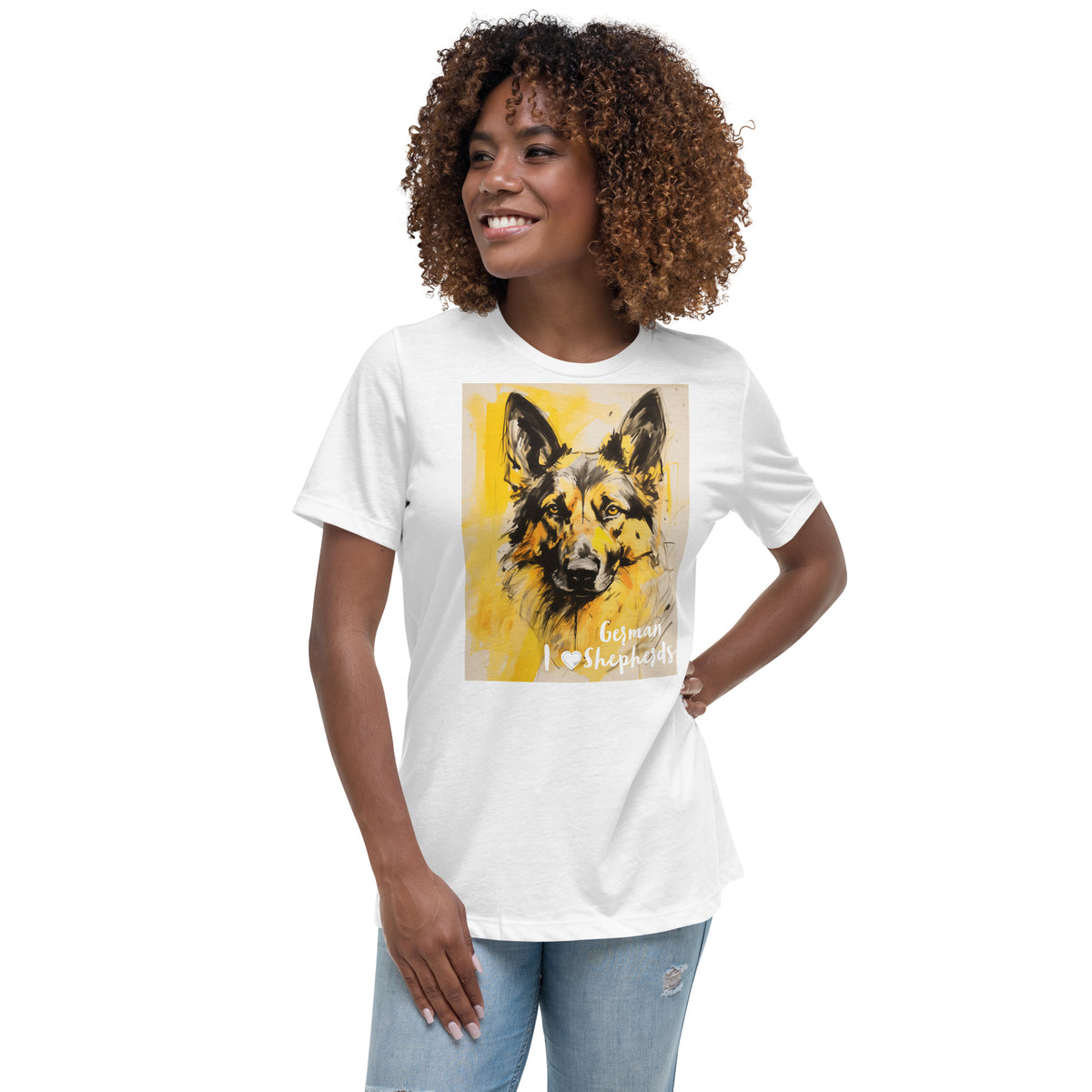 Women's Relaxed T-Shirt - I ❤ Dogs - German Shepherd