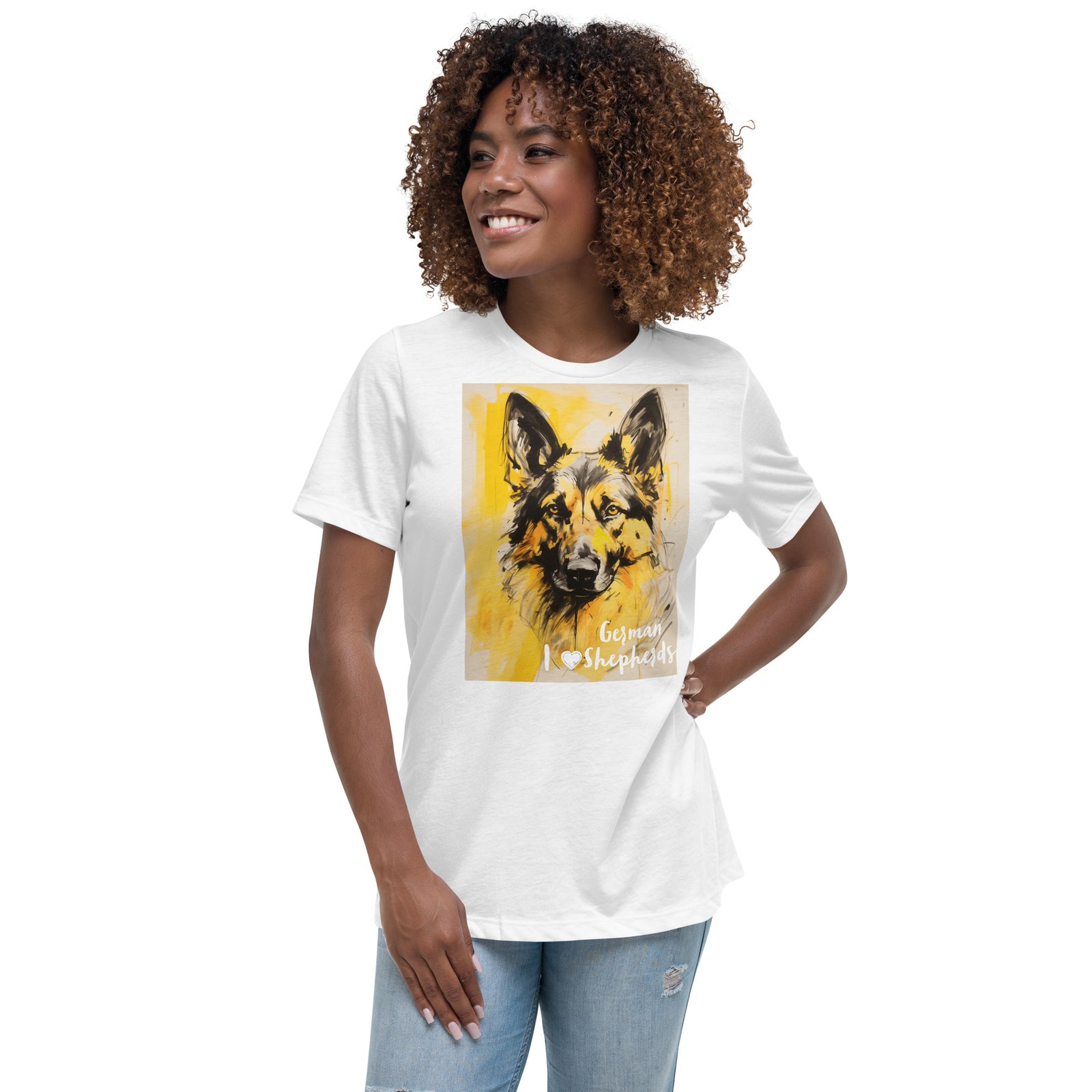 Women's Relaxed T-Shirt - I ❤ Dogs - German Shepherd