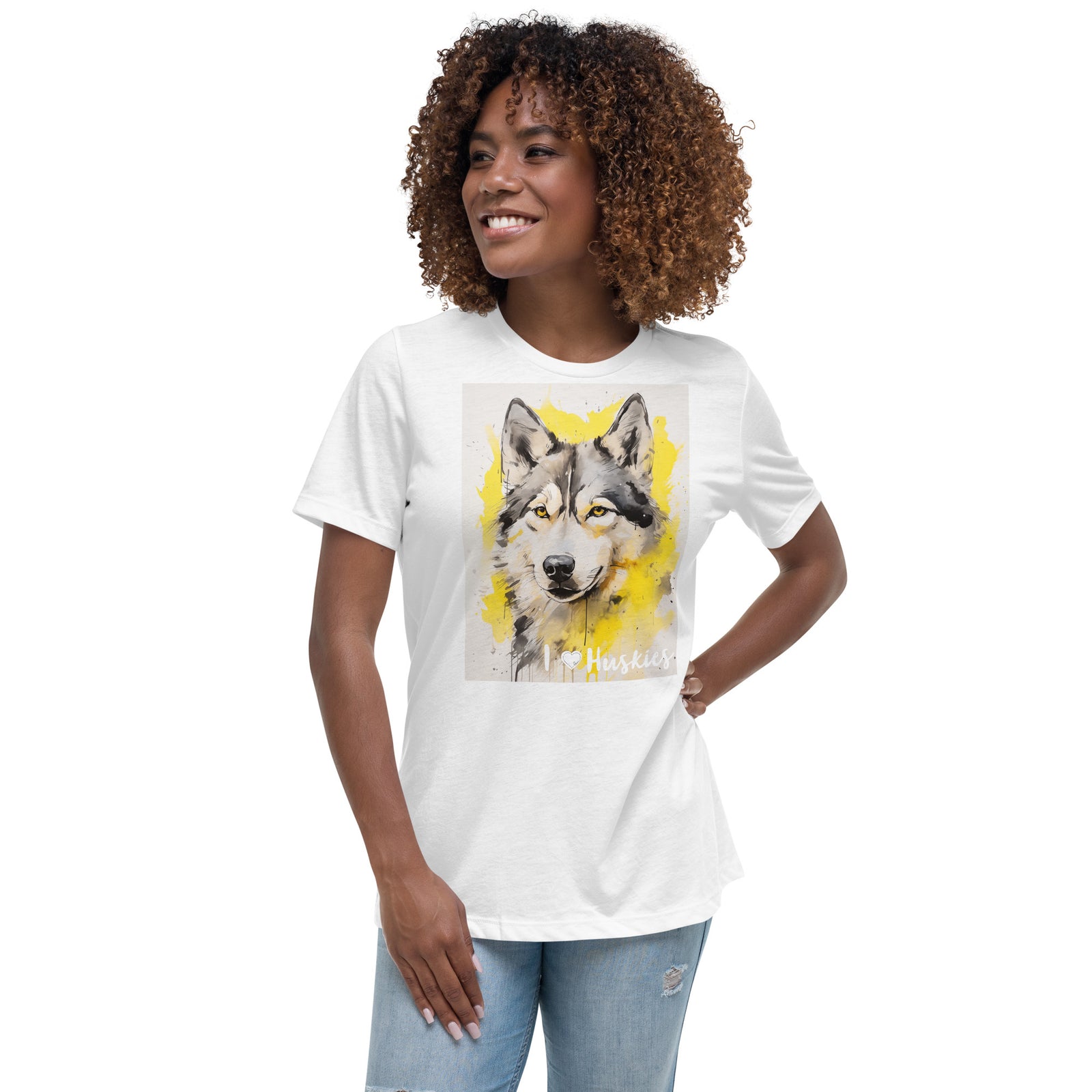 Women's Relaxed T-Shirt - I ❤ Dogs - Siberian Husky