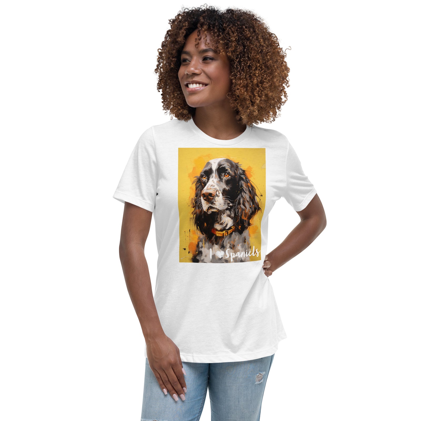 Women's Relaxed T-Shirt - I ❤ Dogs - Cocker Spaniel (American)