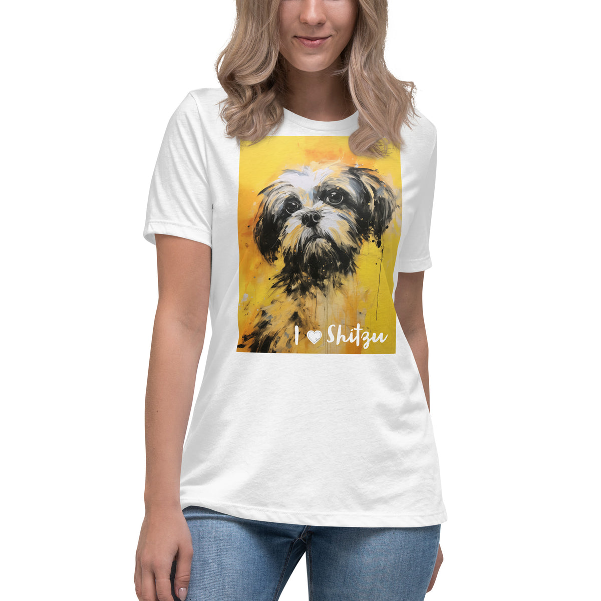 Women's Relaxed T-Shirt - I ❤ Dogs - Shih Tzu