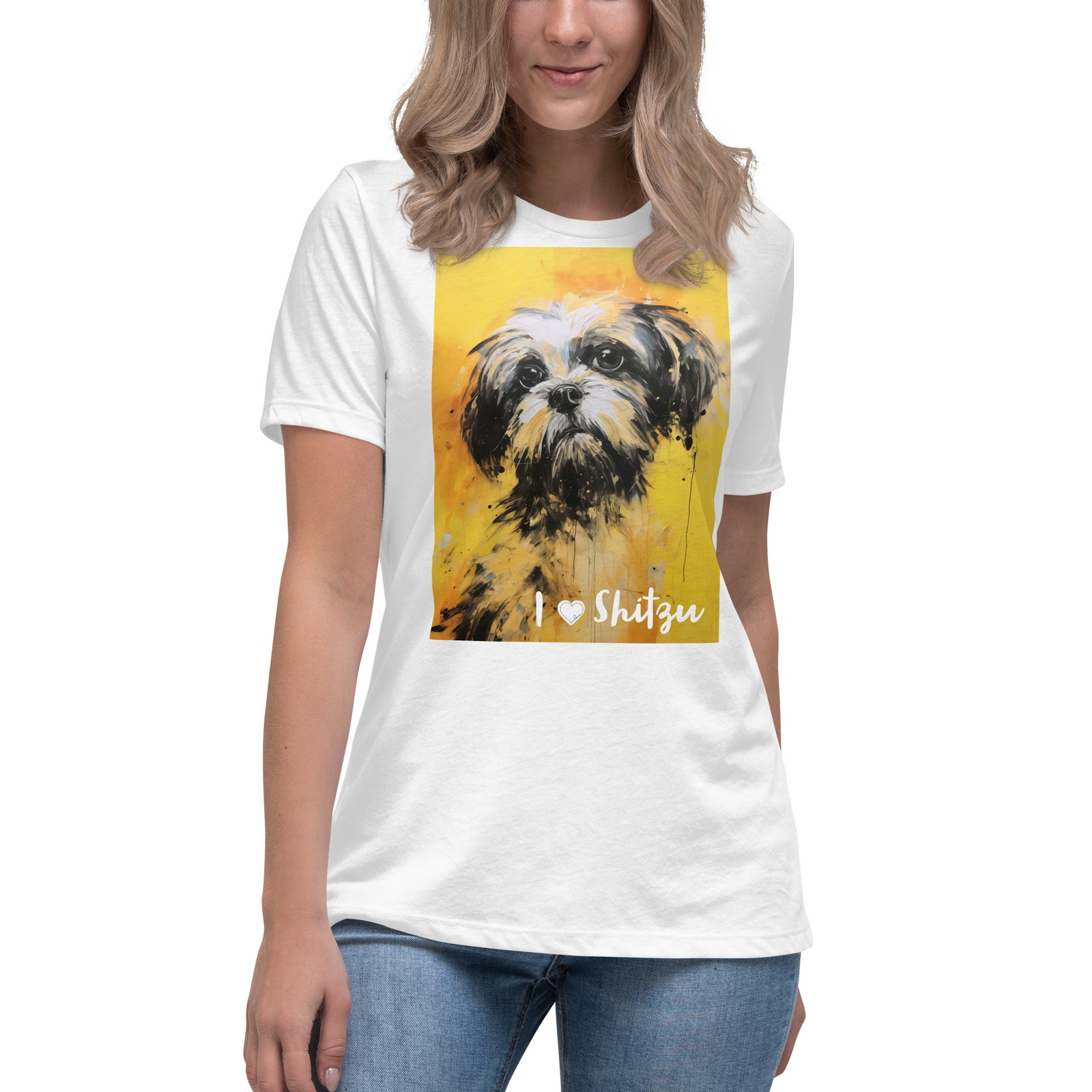 Women's Relaxed T-Shirt - I ❤ Dogs - Shih Tzu