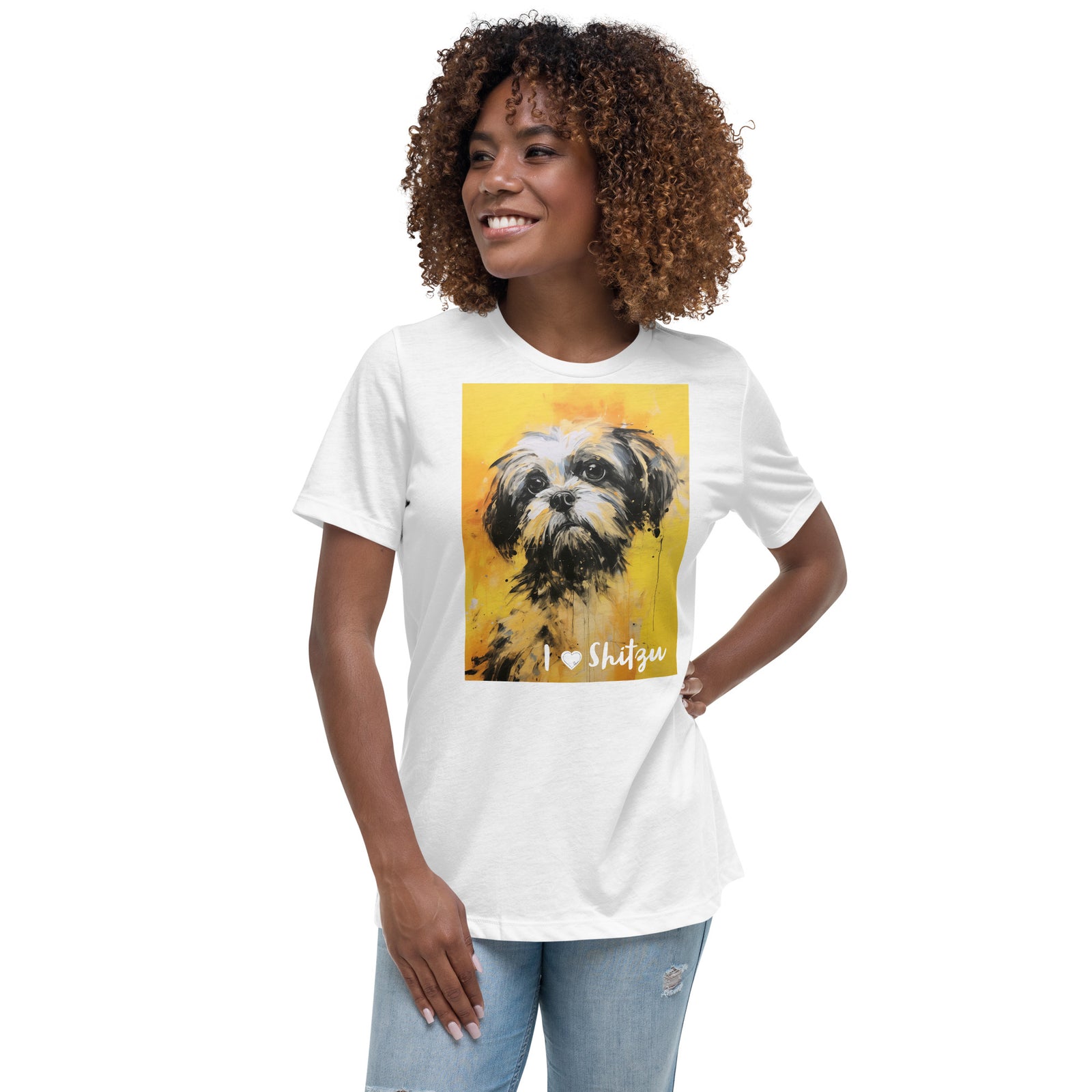 Women's Relaxed T-Shirt - I ❤ Dogs - Shih Tzu