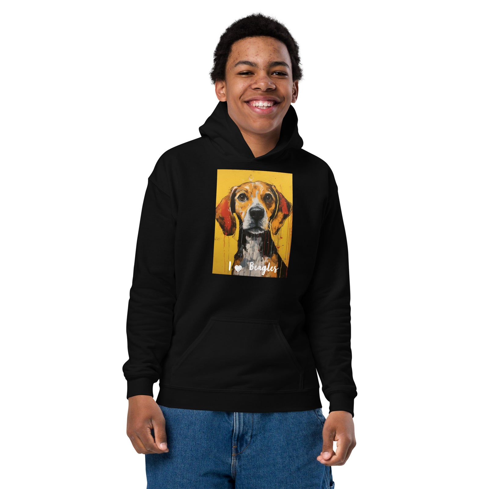 Youth heavy blend hoodie I ❤ Dogs - Beagle