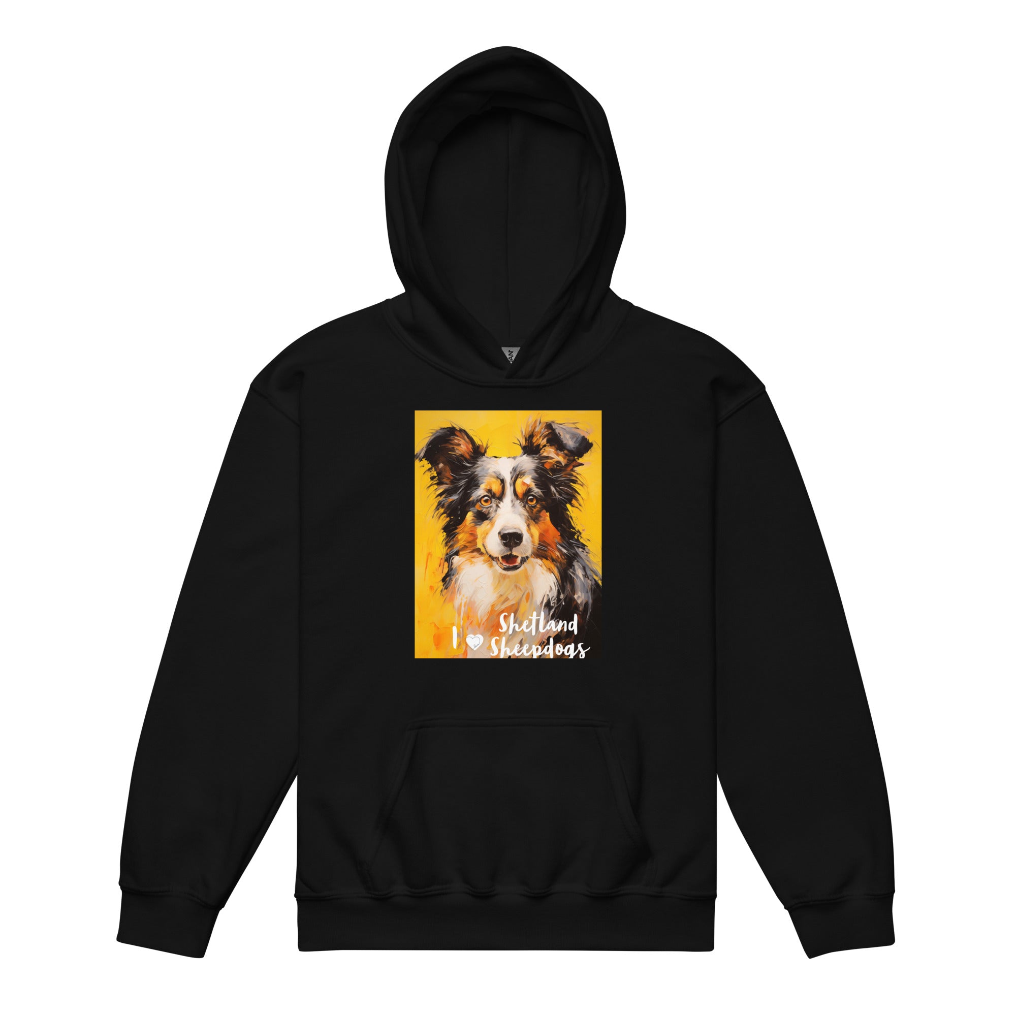 Youth heavy blend hoodie - I ❤ Dogs - Shetland Sheepdog