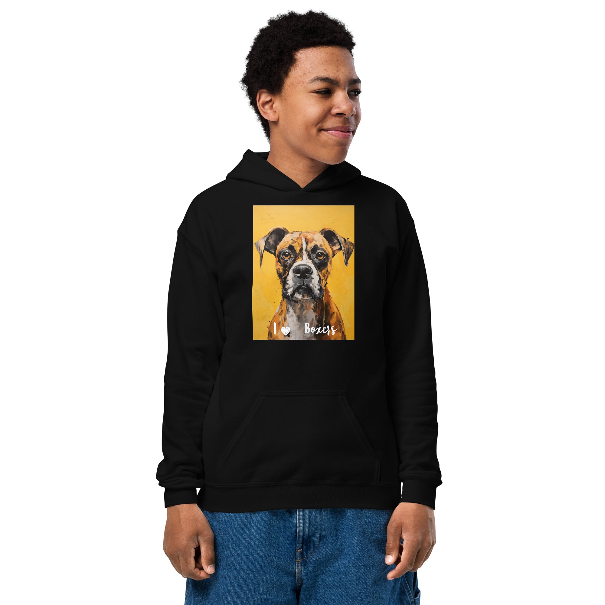 Youth heavy blend hoodie - I ❤ Dogs - Boxer