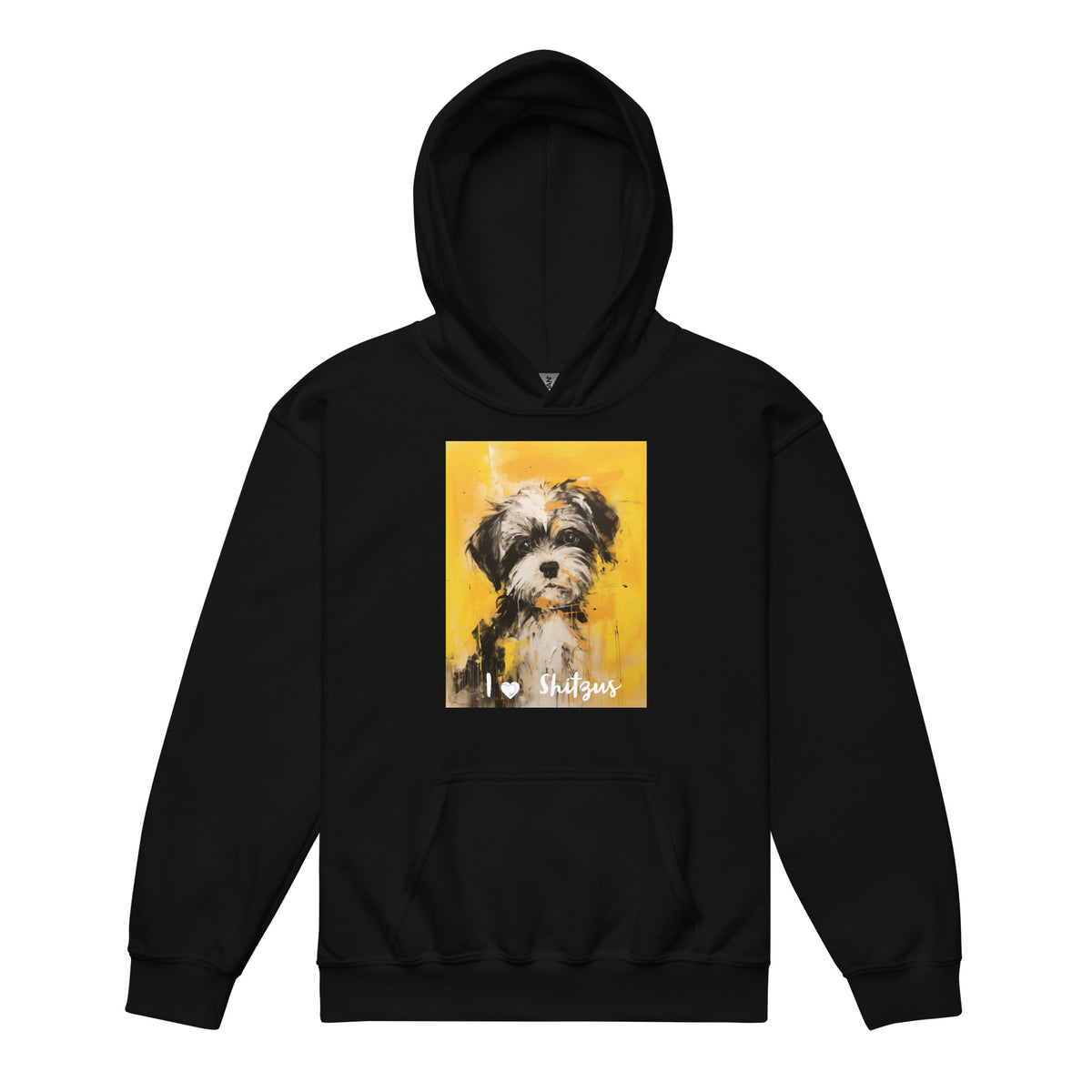 Youth heavy blend hoodie- I ❤ Dogs - Shih Tzu