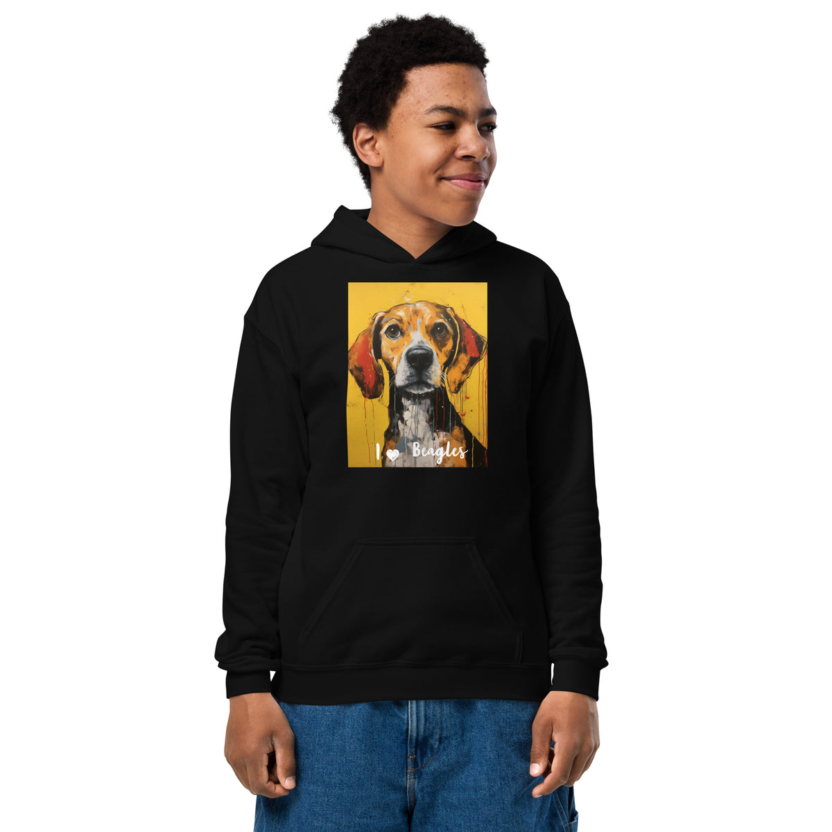 Youth heavy blend hoodie I ❤ Dogs - Beagle