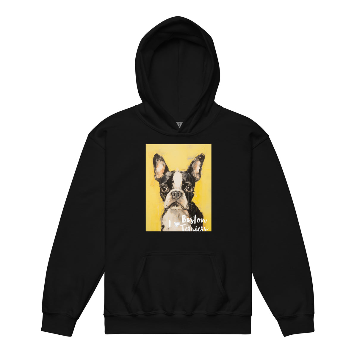Youth heavy blend hoodie - I ❤ Dogs - Boston Terrier