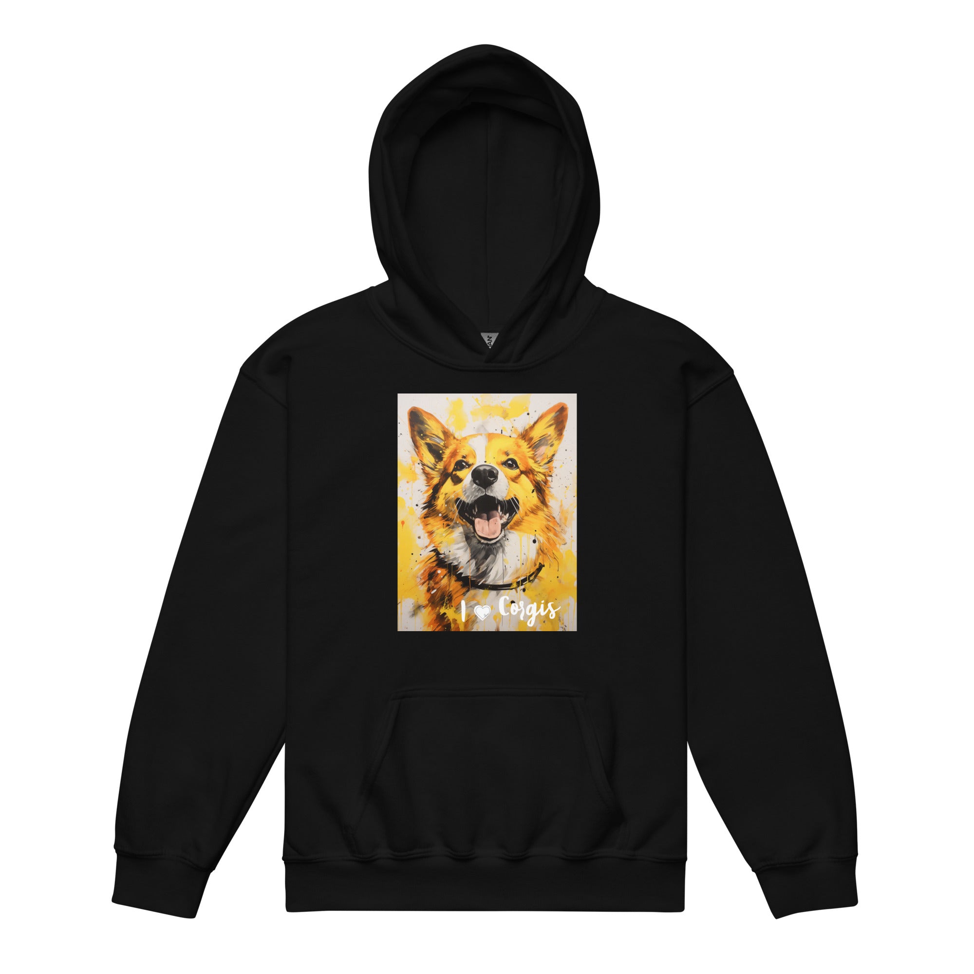 Youth heavy blend hoodie- I ❤ Dogs - Pembroke Welsh Corgi