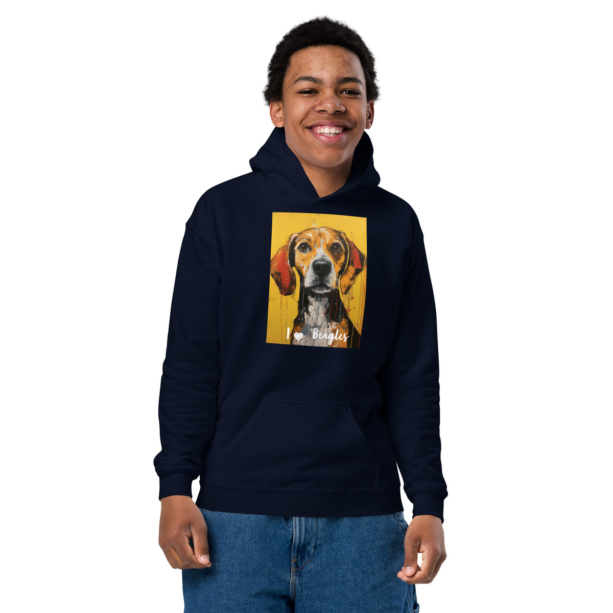 Youth heavy blend hoodie I ❤ Dogs - Beagle