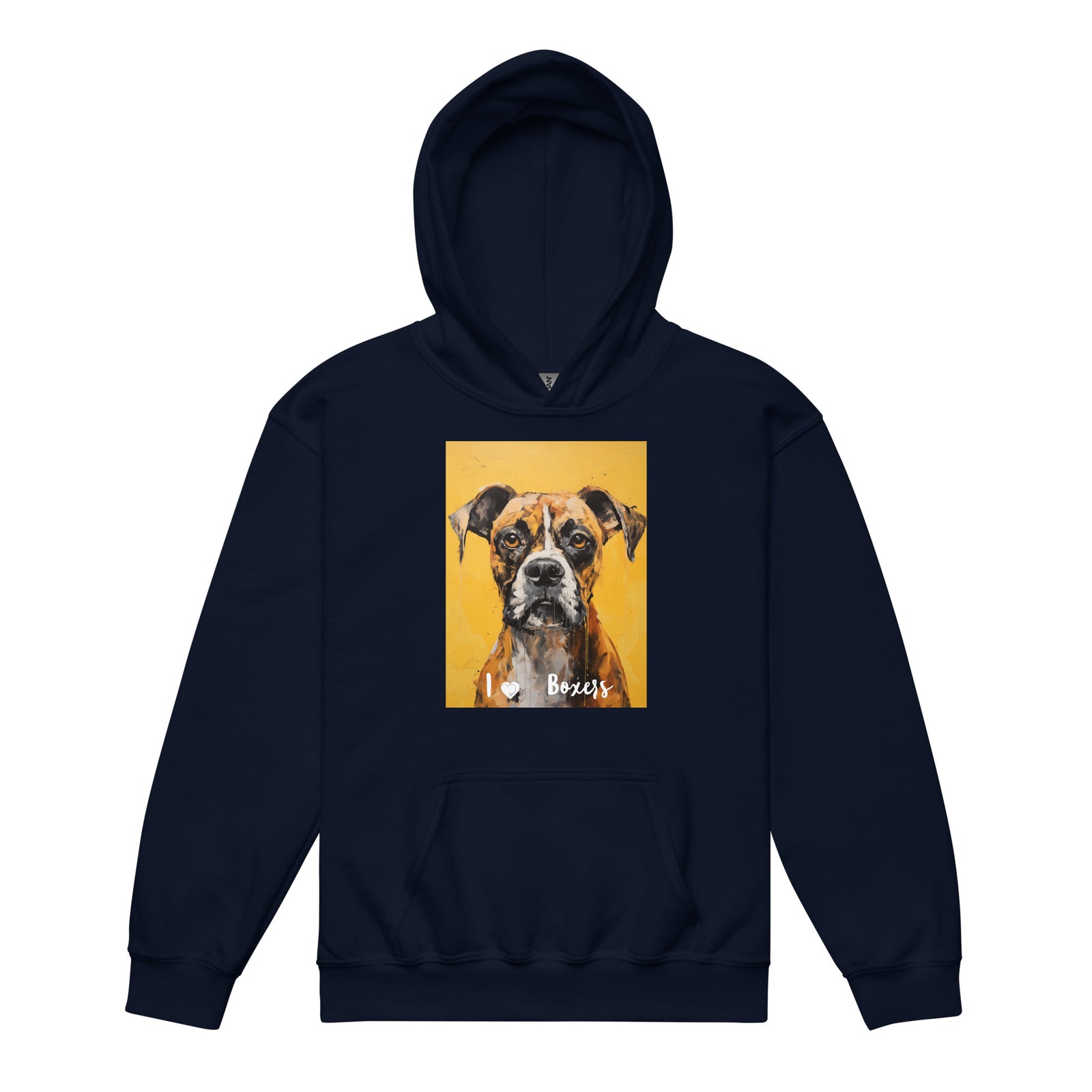 Youth heavy blend hoodie - I ❤ Dogs - Boxer