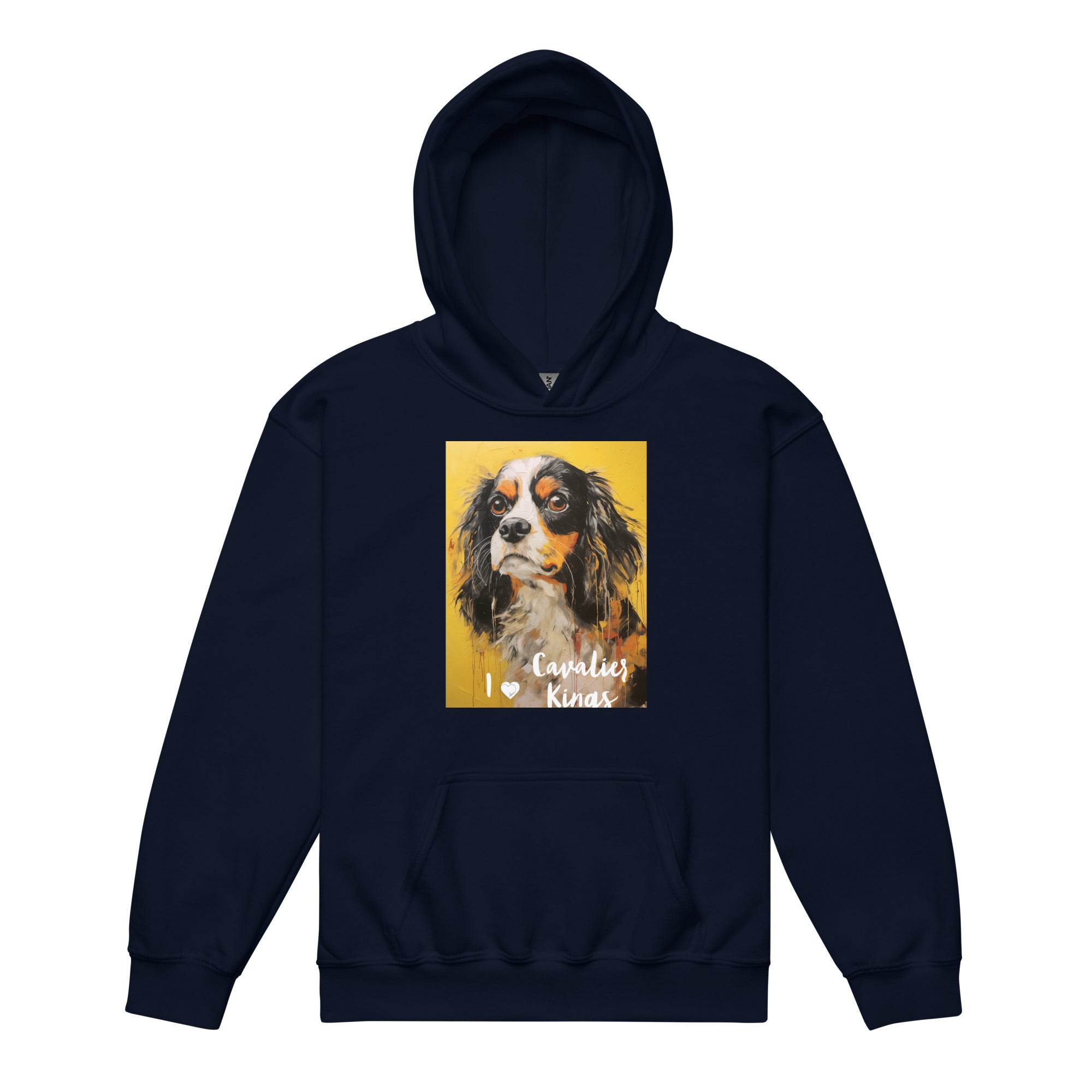 Youth heavy blend hoodie  - I ❤ Dogs - Cavalier King Charles Spaniel