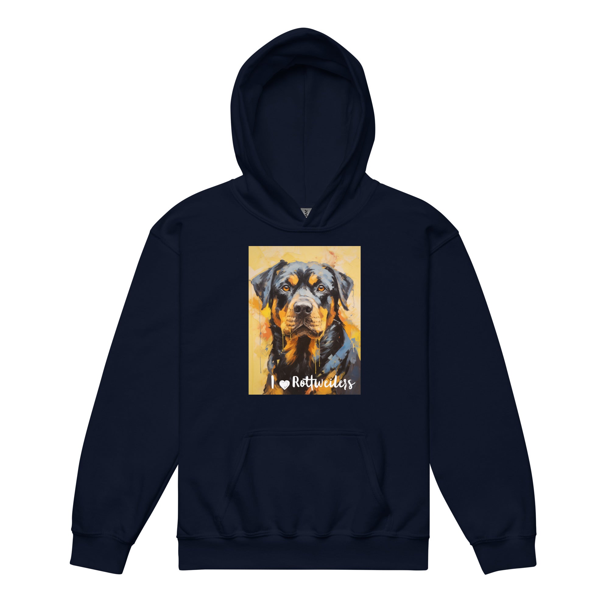 Youth heavy blend hoodie  - I ❤ Dogs - Rottweiler