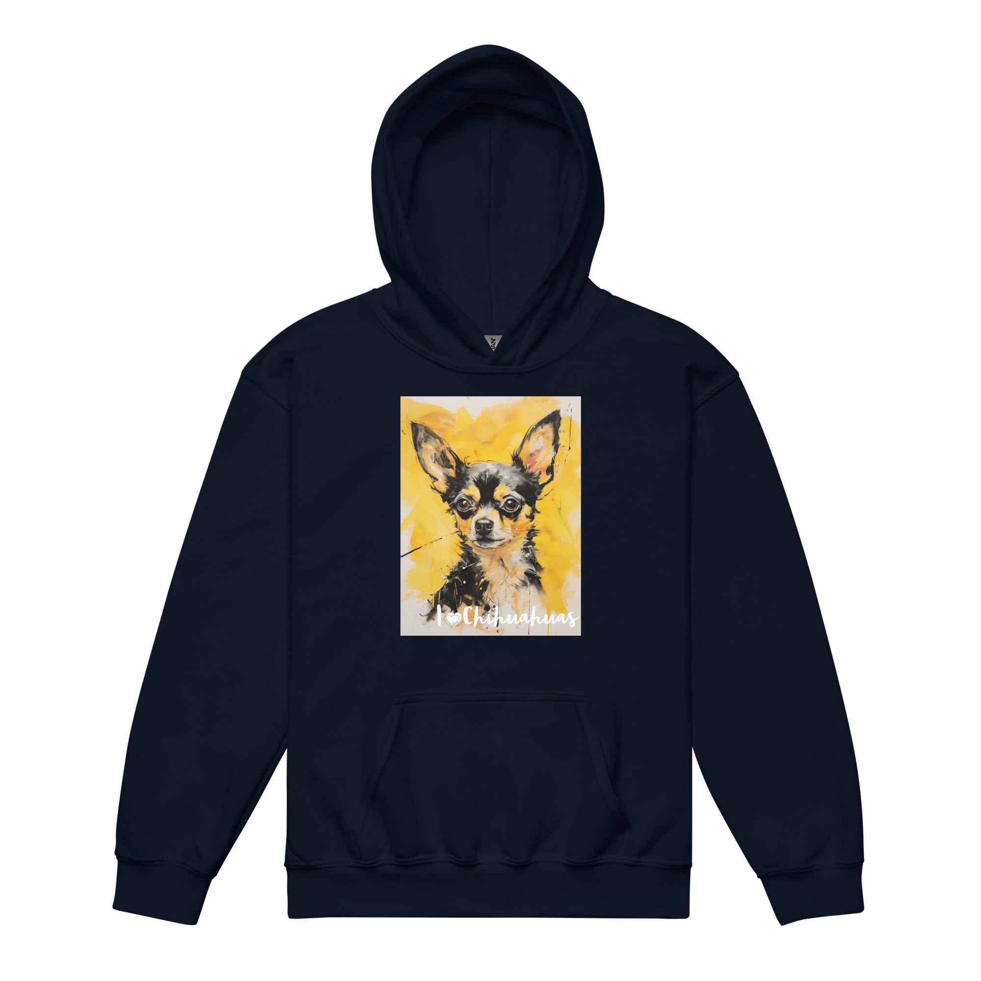 Youth heavy blend hoodie- I ❤ Dogs - Chihuahua