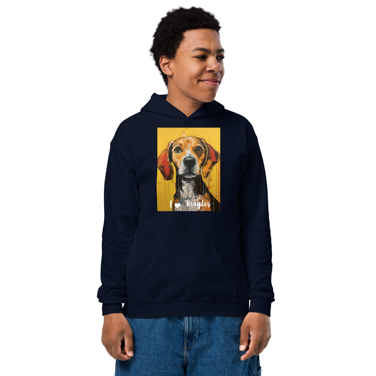 Youth heavy blend hoodie I ❤ Dogs - Beagle