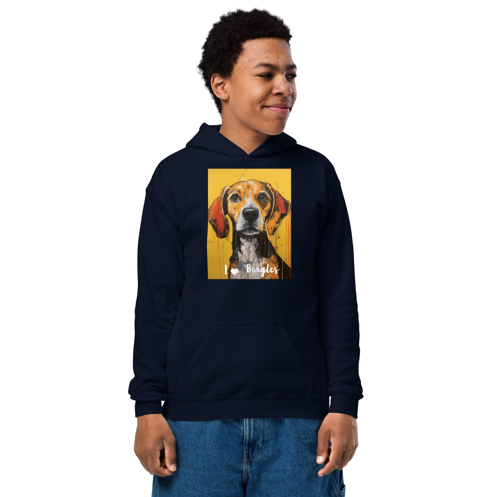 Youth heavy blend hoodie I ❤ Dogs - Beagle