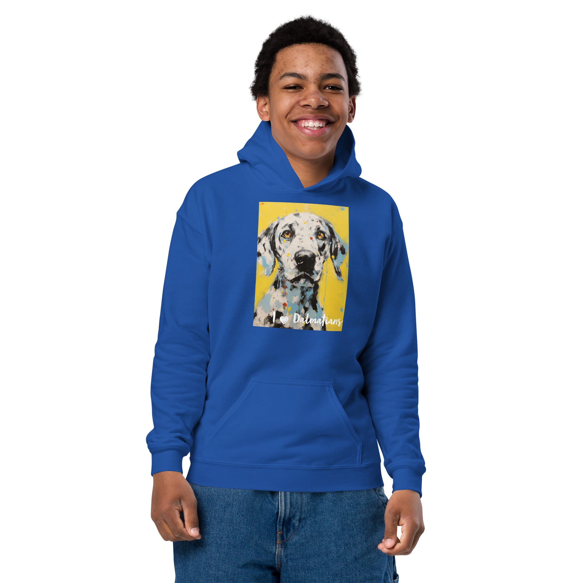 Youth heavy blend hoodie I ❤ Dogs - Dalmatian