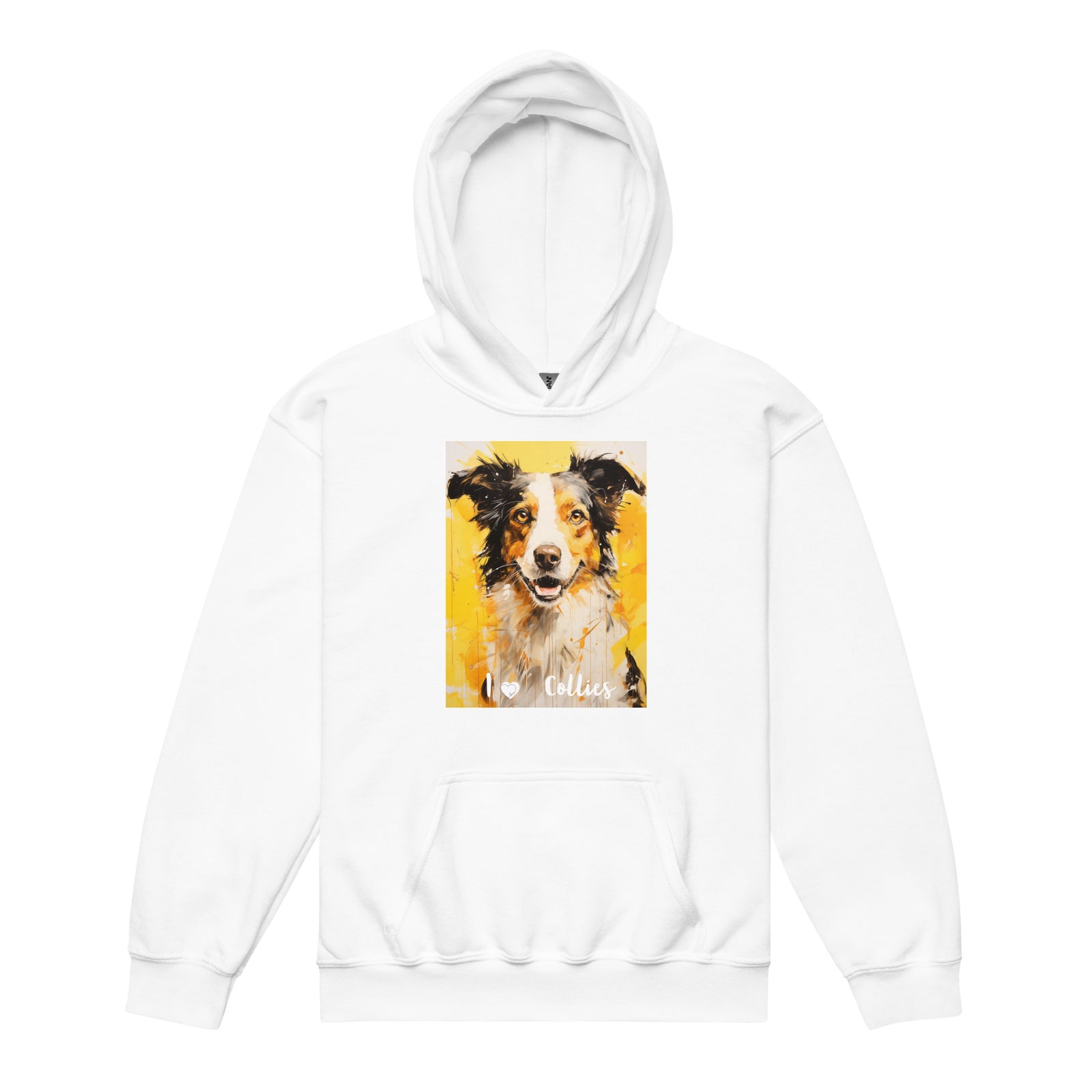 Youth heavy blend hoodie - I ❤ Dogs - Border Collie