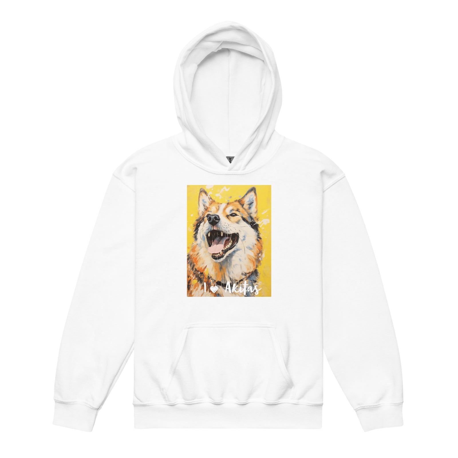 Youth heavy blend hoodie I ❤ Dogs - Akita