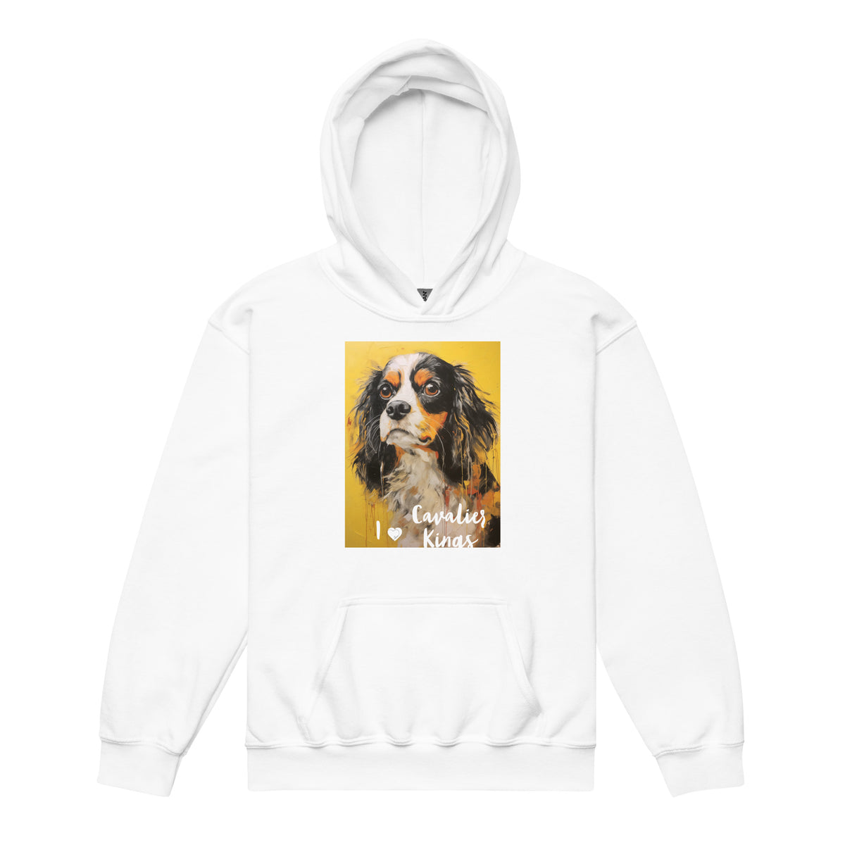 Youth heavy blend hoodie  - I ❤ Dogs - Cavalier King Charles Spaniel