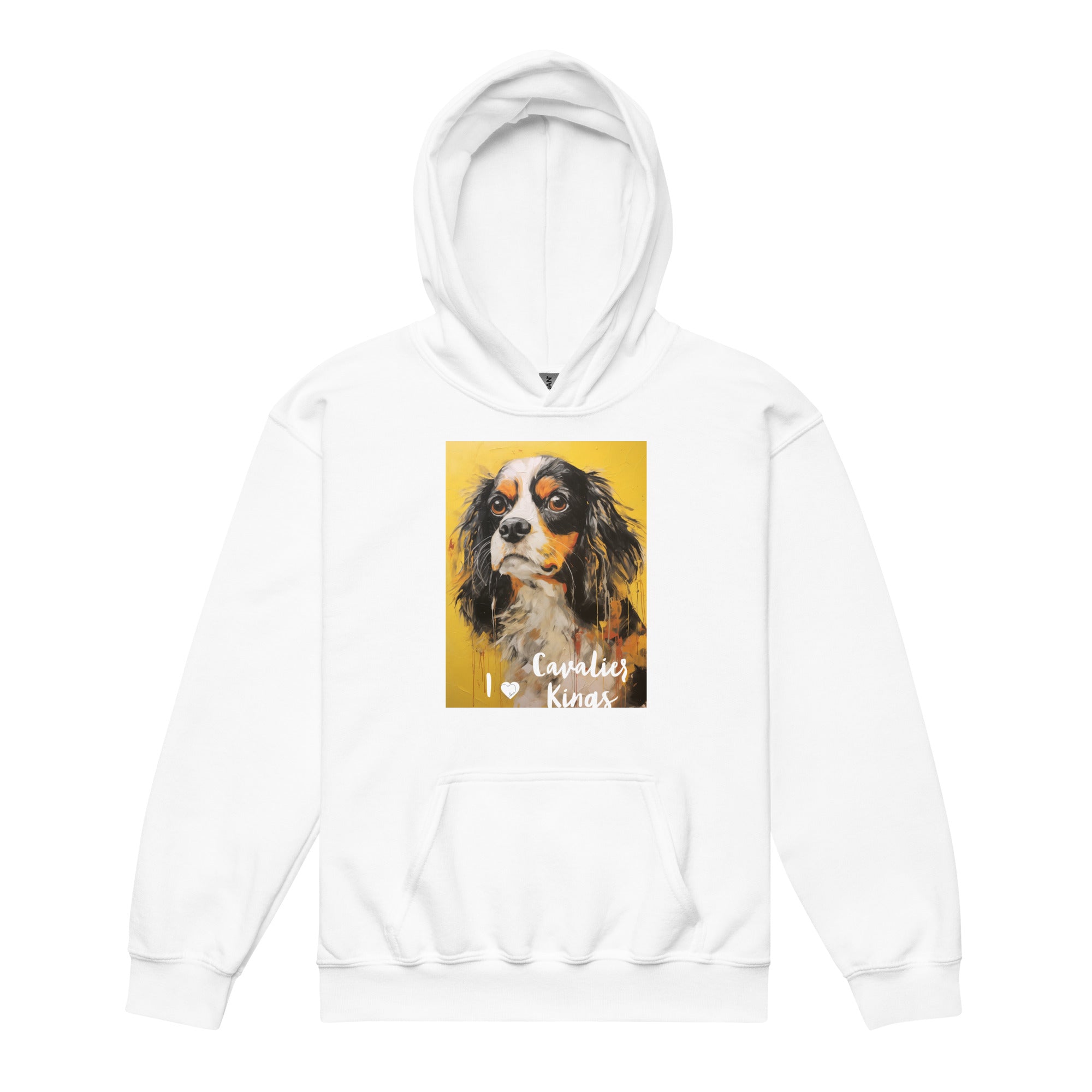 Youth heavy blend hoodie  - I ❤ Dogs - Cavalier King Charles Spaniel