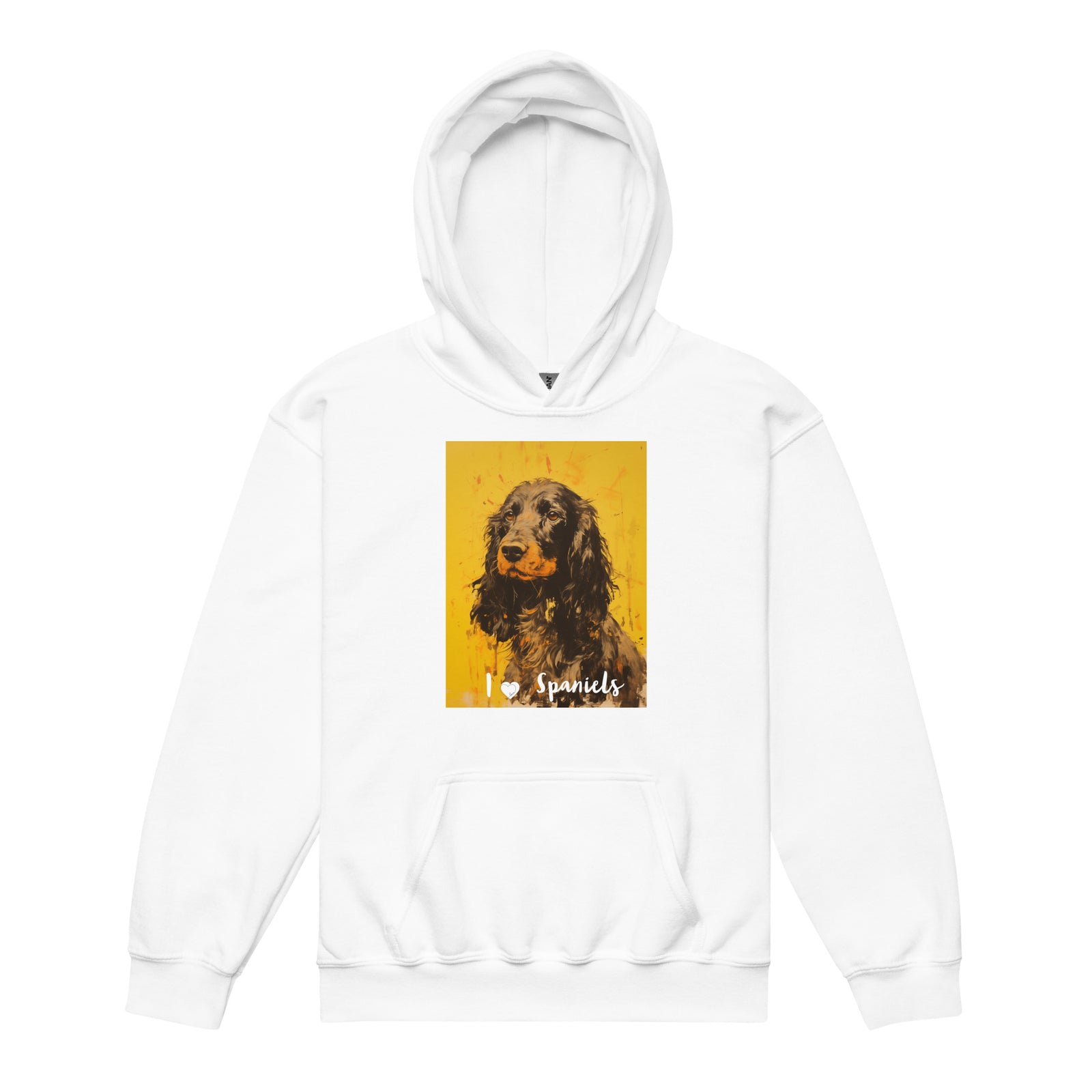 Youth heavy blend hoodie- I ❤ Dogs - Cocker Spaniel (American)