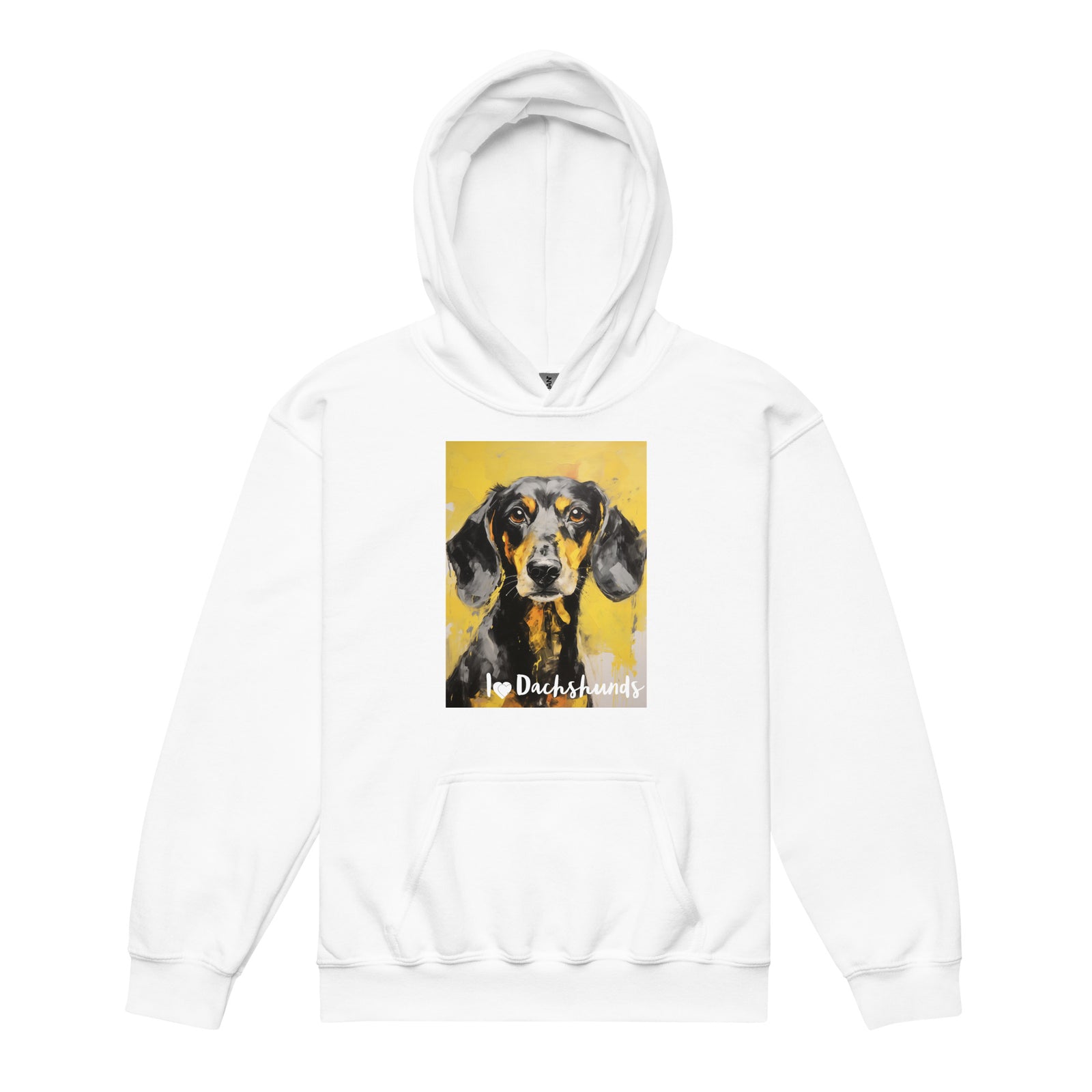 Youth heavy blend hoodie I ❤ Dogs - Dachshund