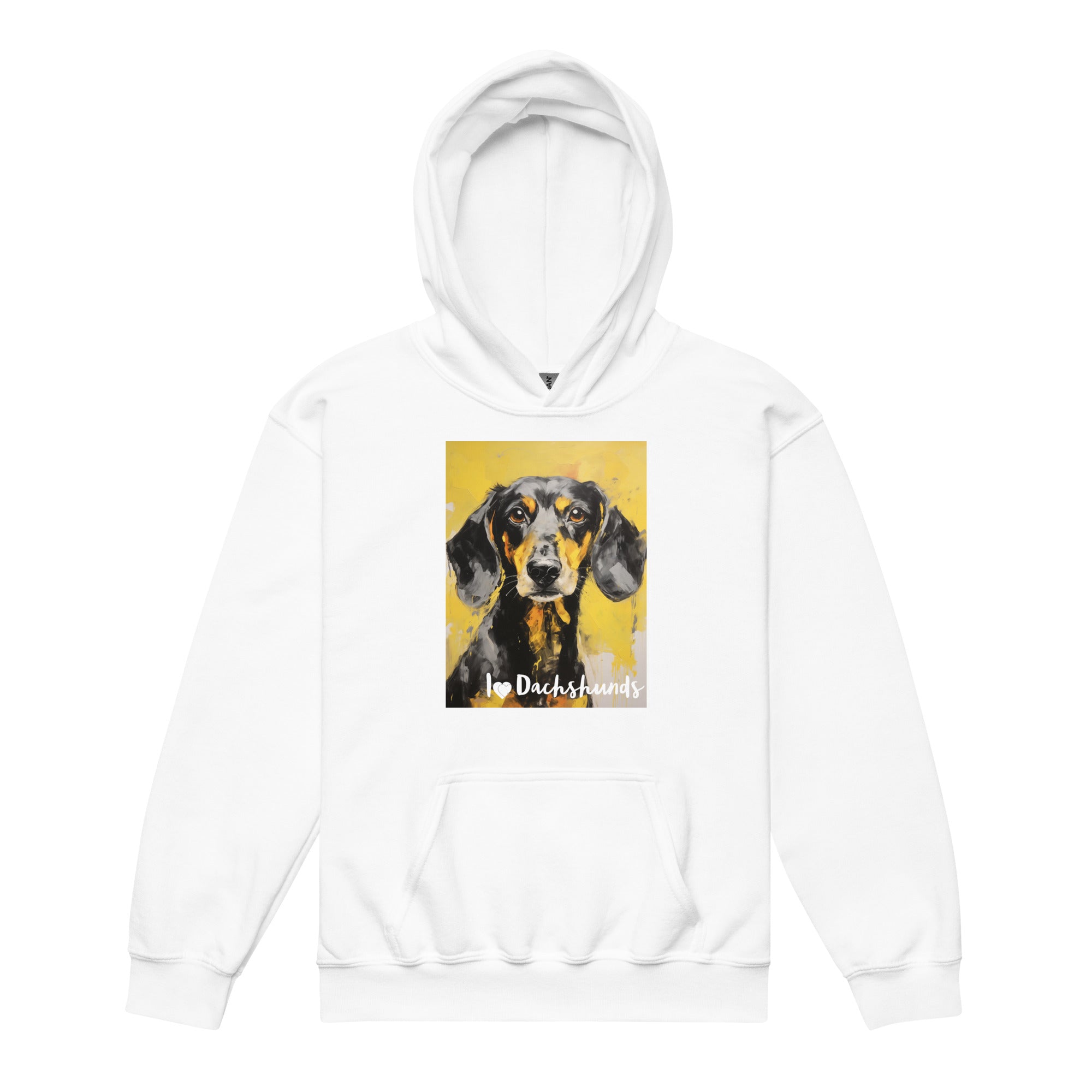 Youth heavy blend hoodie I ❤ Dogs - Dachshund