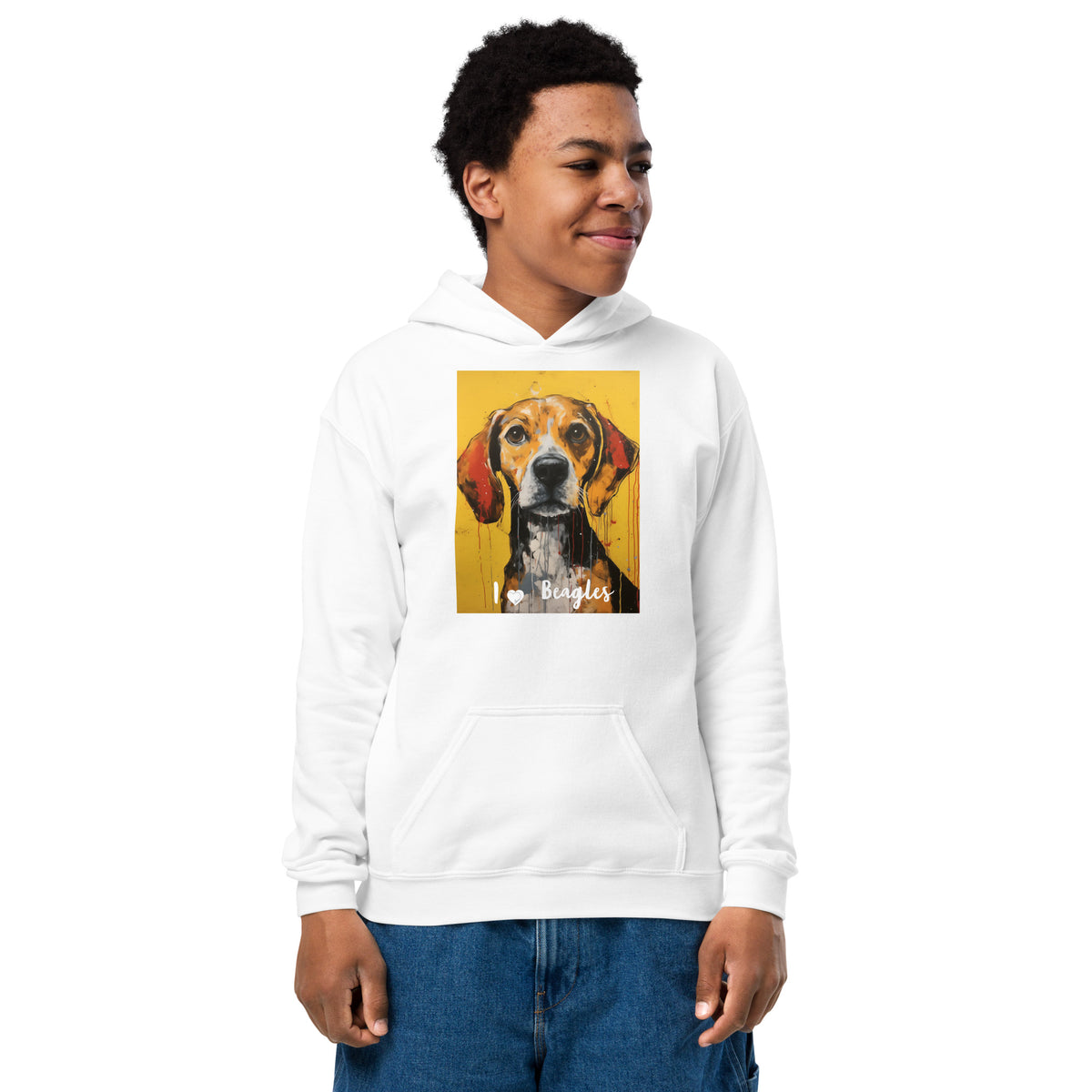 Youth heavy blend hoodie I ❤ Dogs - Beagle