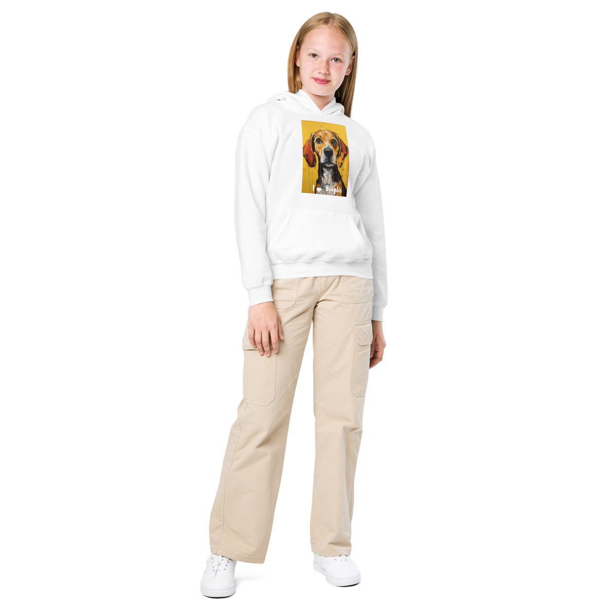 Youth heavy blend hoodie I ❤ Dogs - Beagle