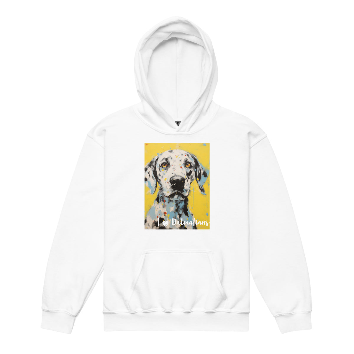 Youth heavy blend hoodie I ❤ Dogs - Dalmatian